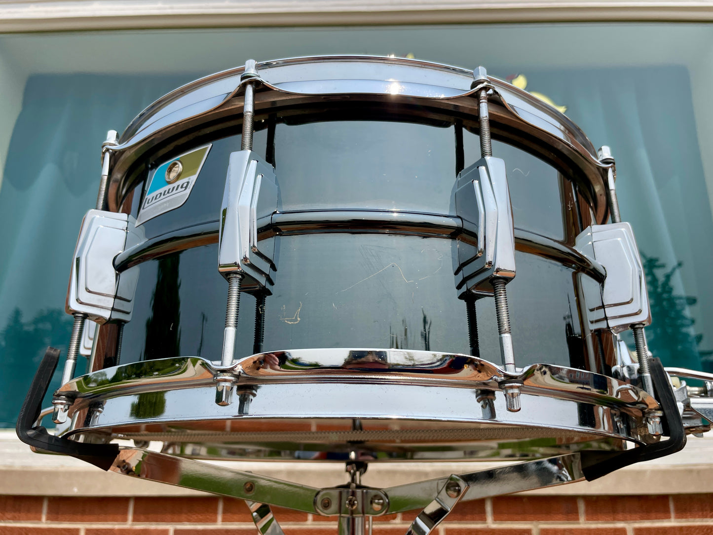 1970s Ludwig 6.5x14 Black Beauty Super Sensitive No. 419 Snare Drum