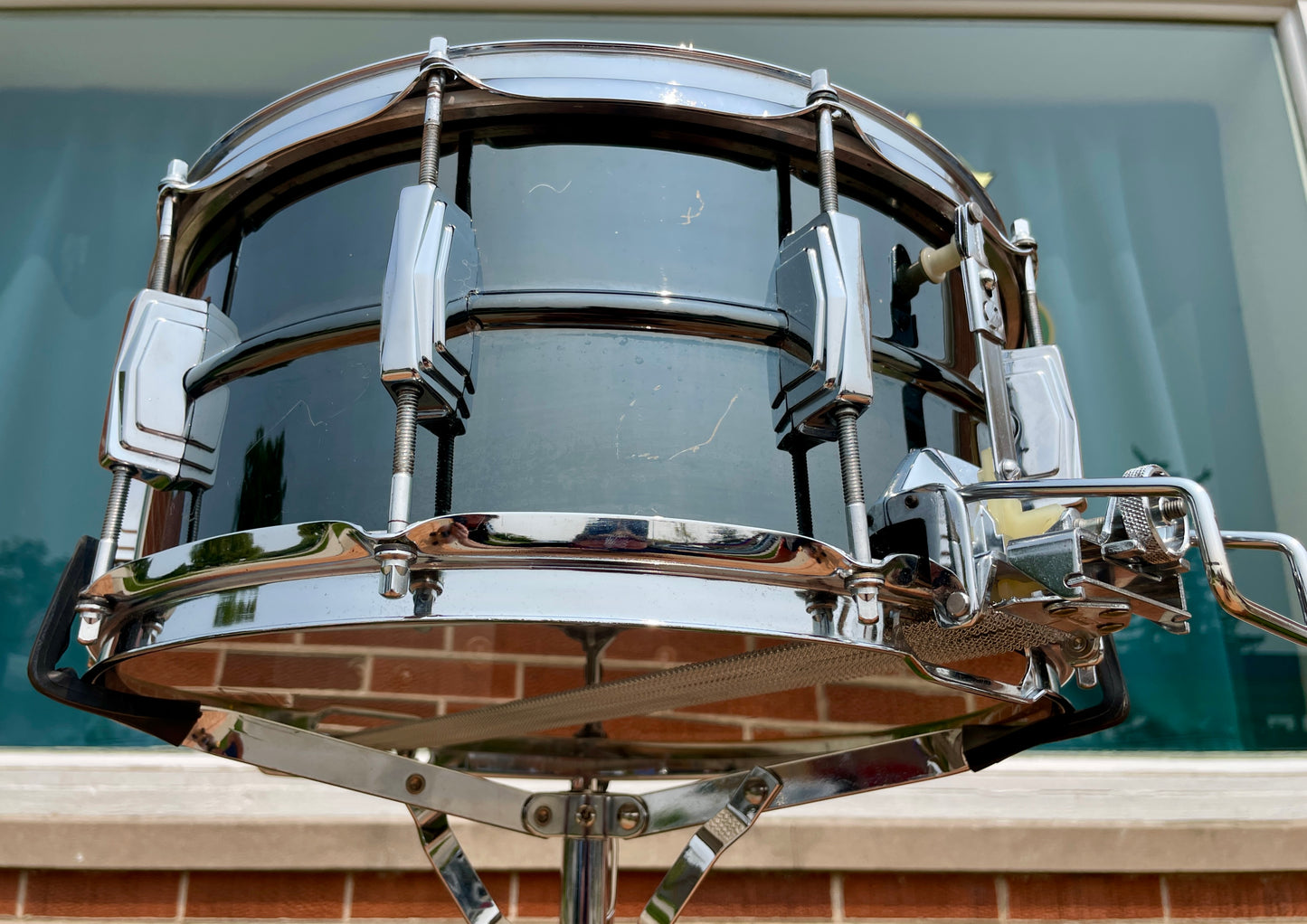 1970s Ludwig 6.5x14 Black Beauty Super Sensitive No. 419 Snare Drum