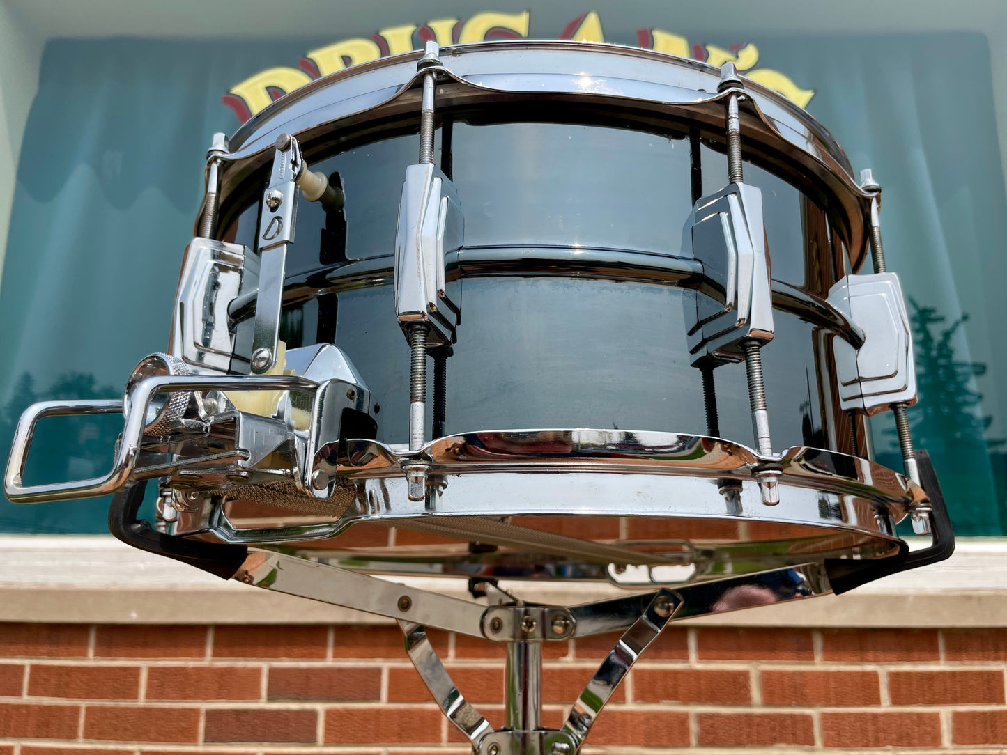 1970s Ludwig 6.5x14 Black Beauty Super Sensitive No. 419 Snare Drum