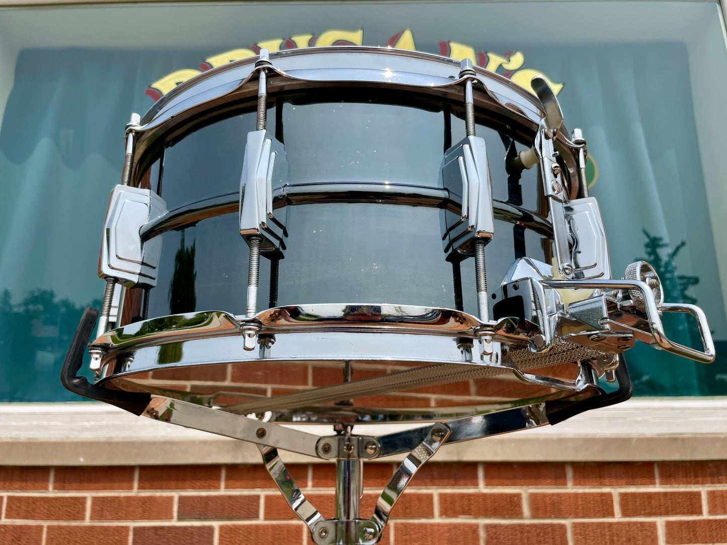 1970s Ludwig 6.5x14 Black Beauty Super Sensitive No. 419 Snare Drum