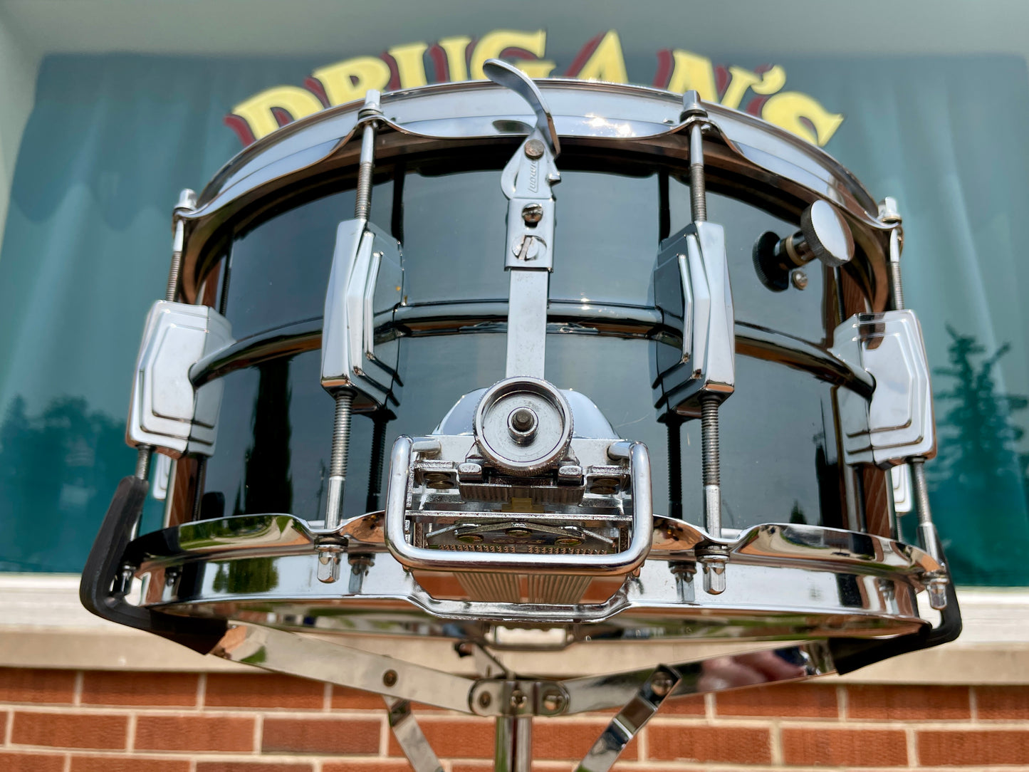 1970s Ludwig 6.5x14 Black Beauty Super Sensitive No. 419 Snare Drum