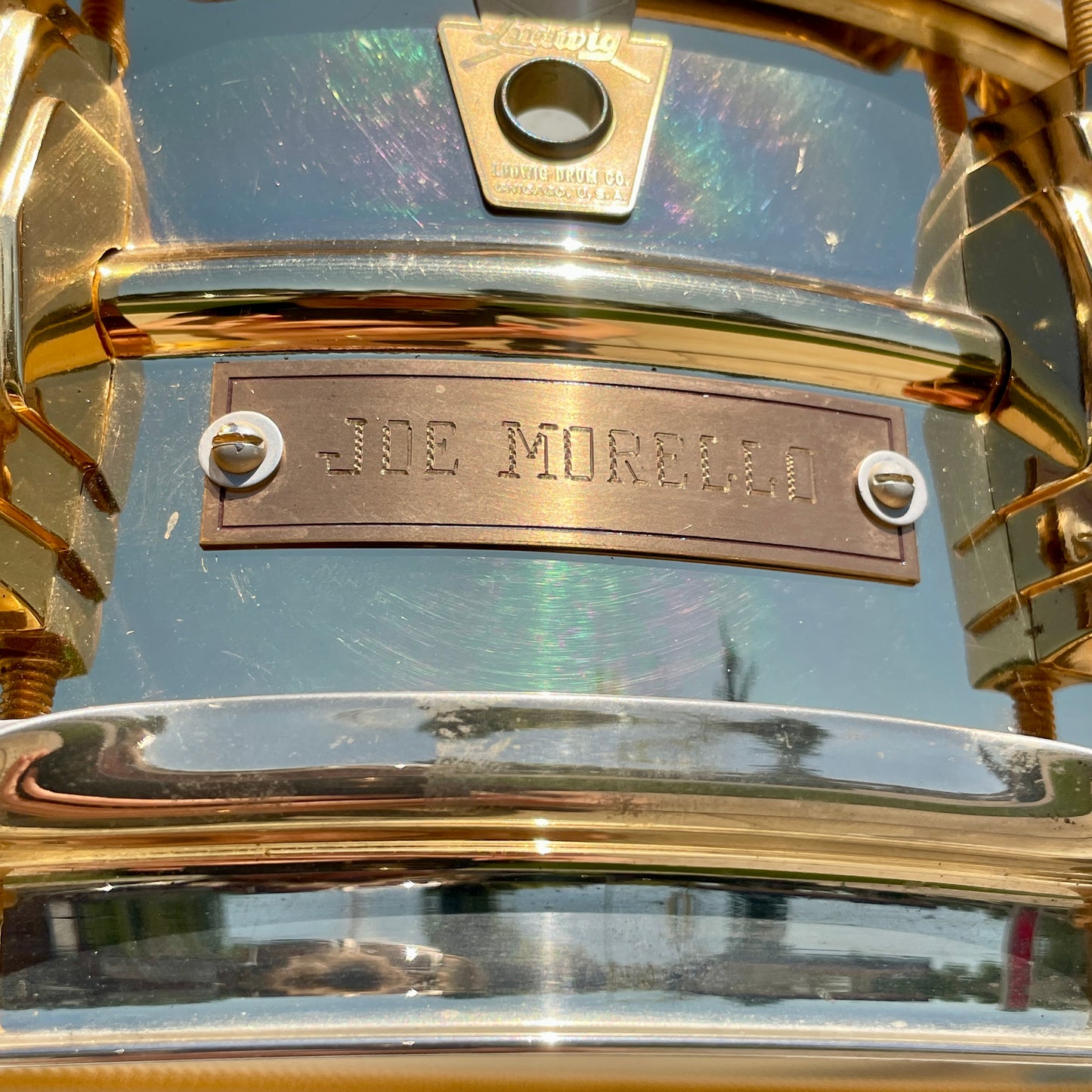 1960s Ludwig Joe Morello's 24K Gold Plated Super-Sensitive 5x14 Snare Drum w/ Original Case & Extras