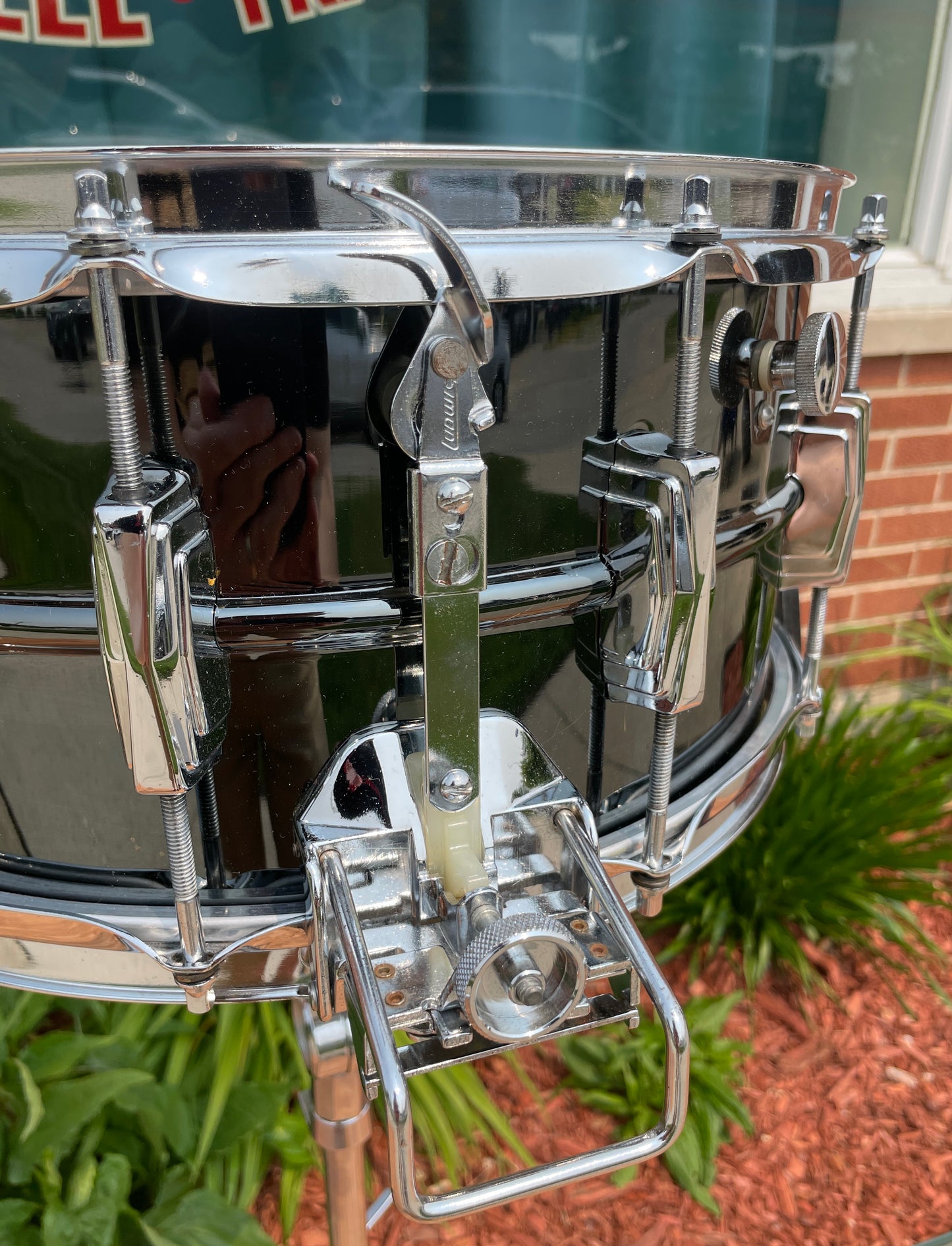 1970s Ludwig 6.5x14 Black Beauty Super Sensitive No. 419 Snare Drum