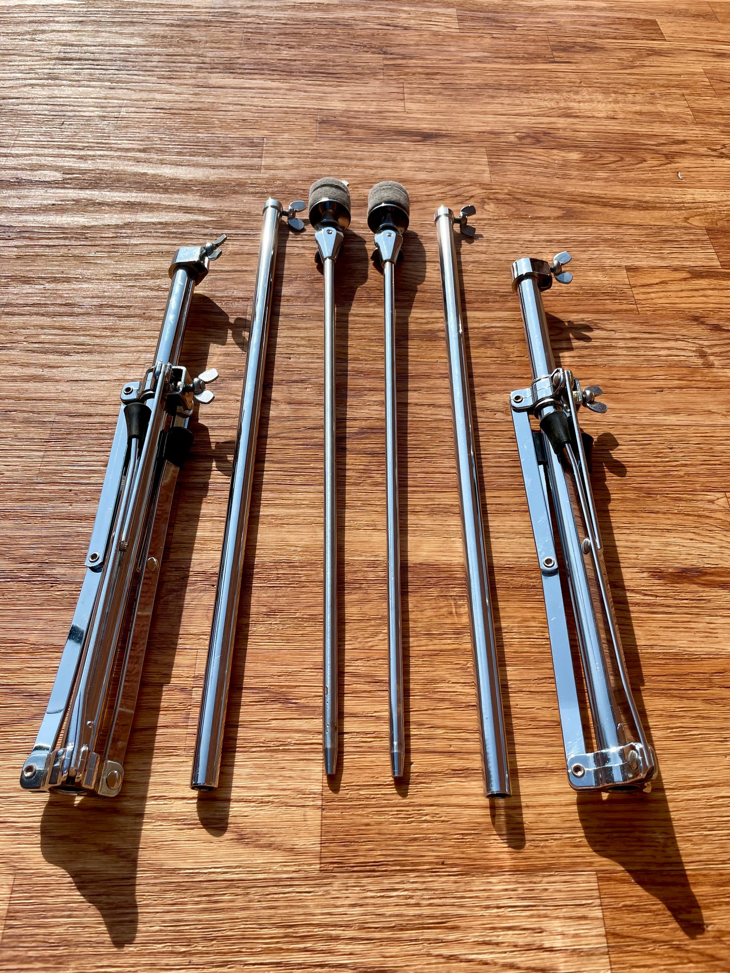 1960s Ludwig No. 1400 Straight Flat Base Cymbal Stand Pair (2 pcs)