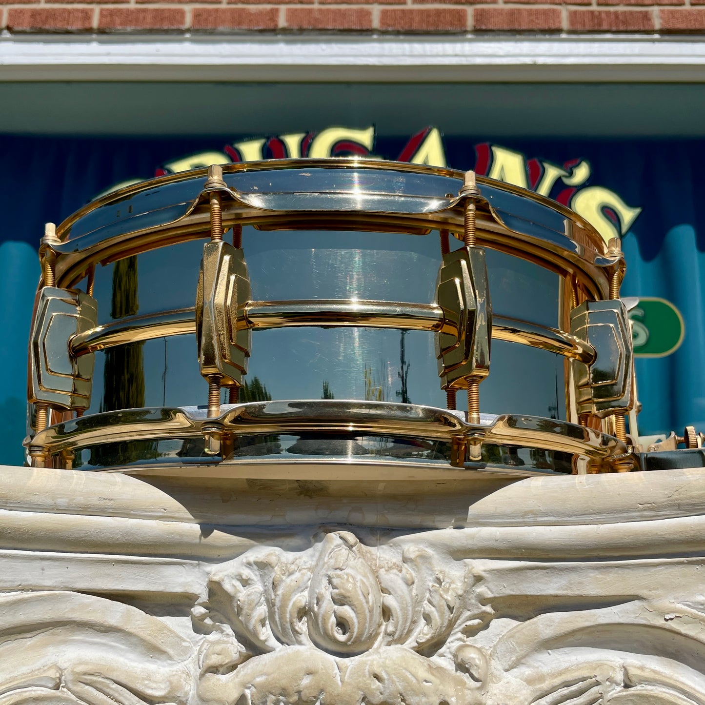 1960s Ludwig Joe Morello's 24K Gold Plated Super-Sensitive 5x14 Snare Drum w/ Original Case & Extras