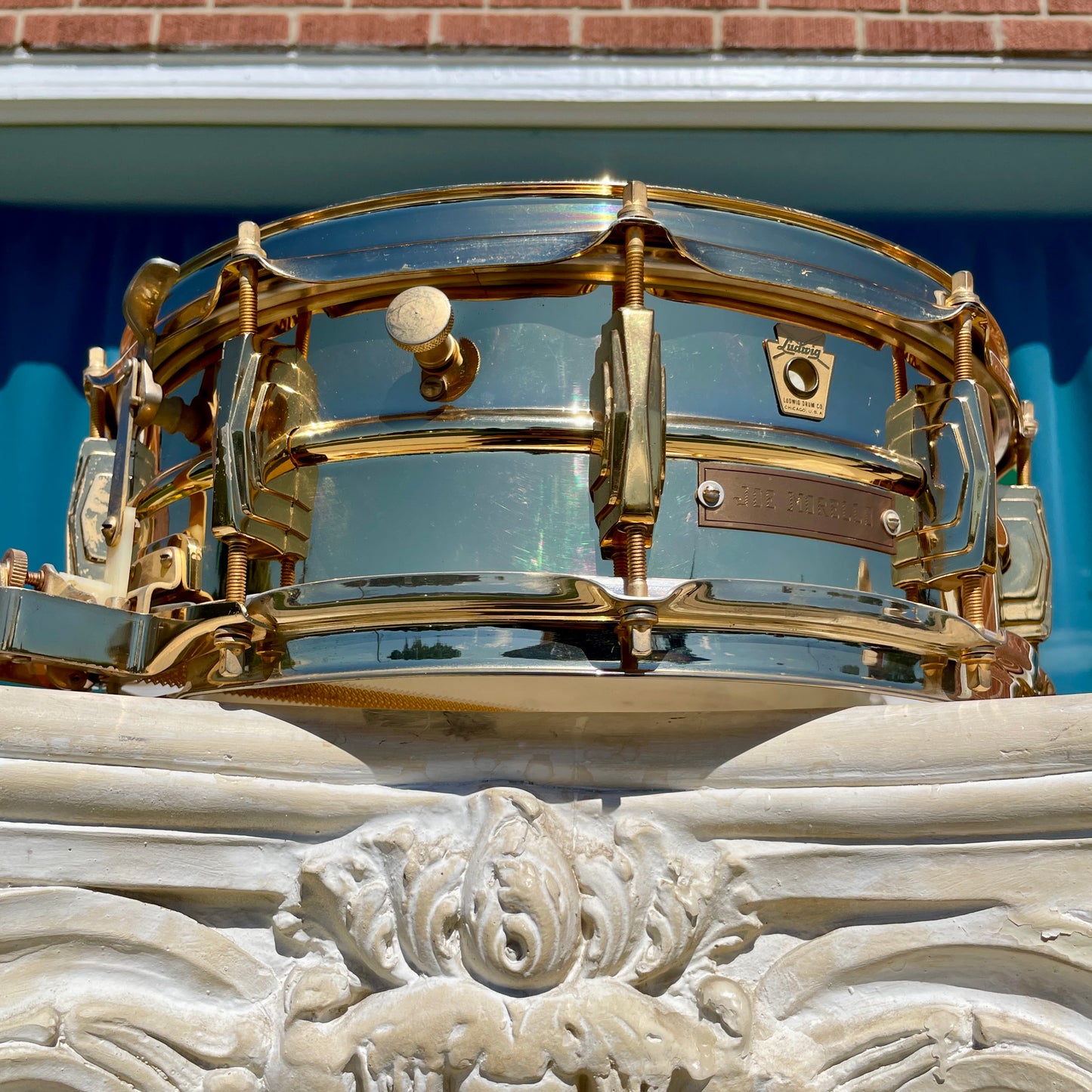 1960s Ludwig Joe Morello's 24K Gold Plated Super-Sensitive 5x14 Snare Drum w/ Original Case & Extras