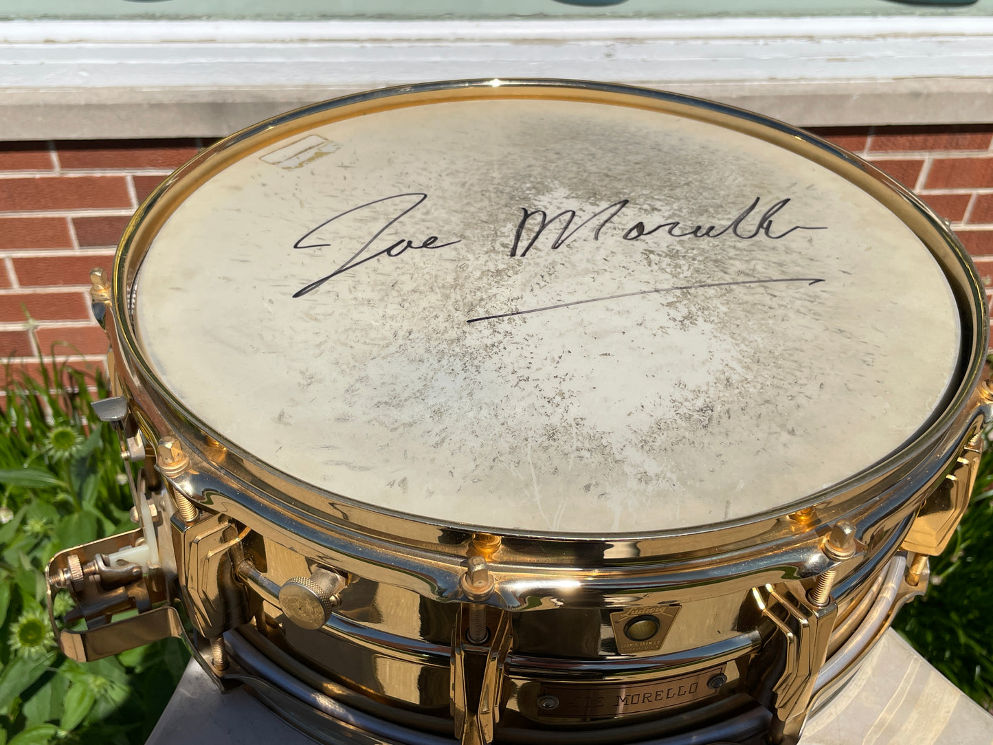 1960s Ludwig Joe Morello's 24K Gold Plated Super-Sensitive 5x14 Snare Drum w/ Original Case & Extras
