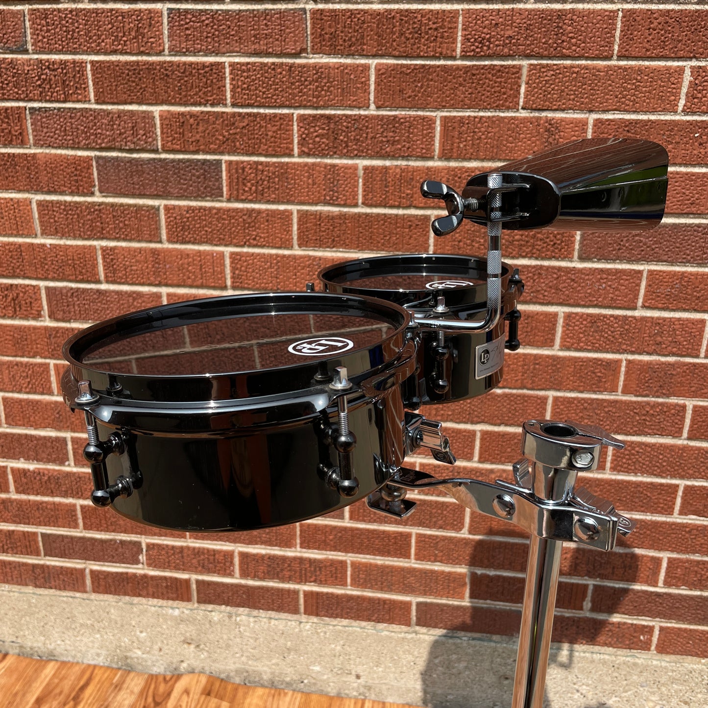 LP John Dolmayan Signature Mini Timbales w/ Cowbell Black LP-845JD