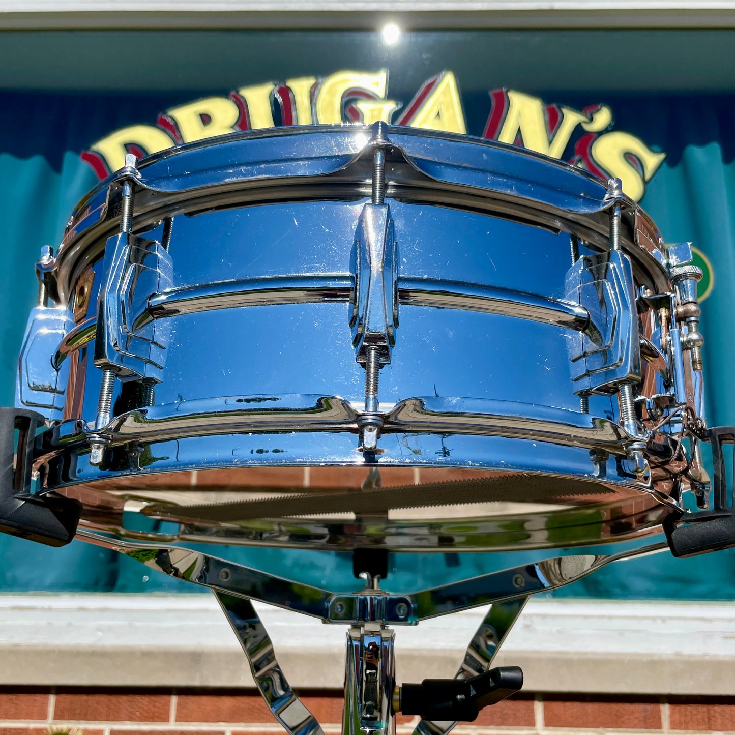 1960s Ludwig 5x14 Pre-Serial Super 400 Supraphonic Chrome Over Brass Snare Drum COB