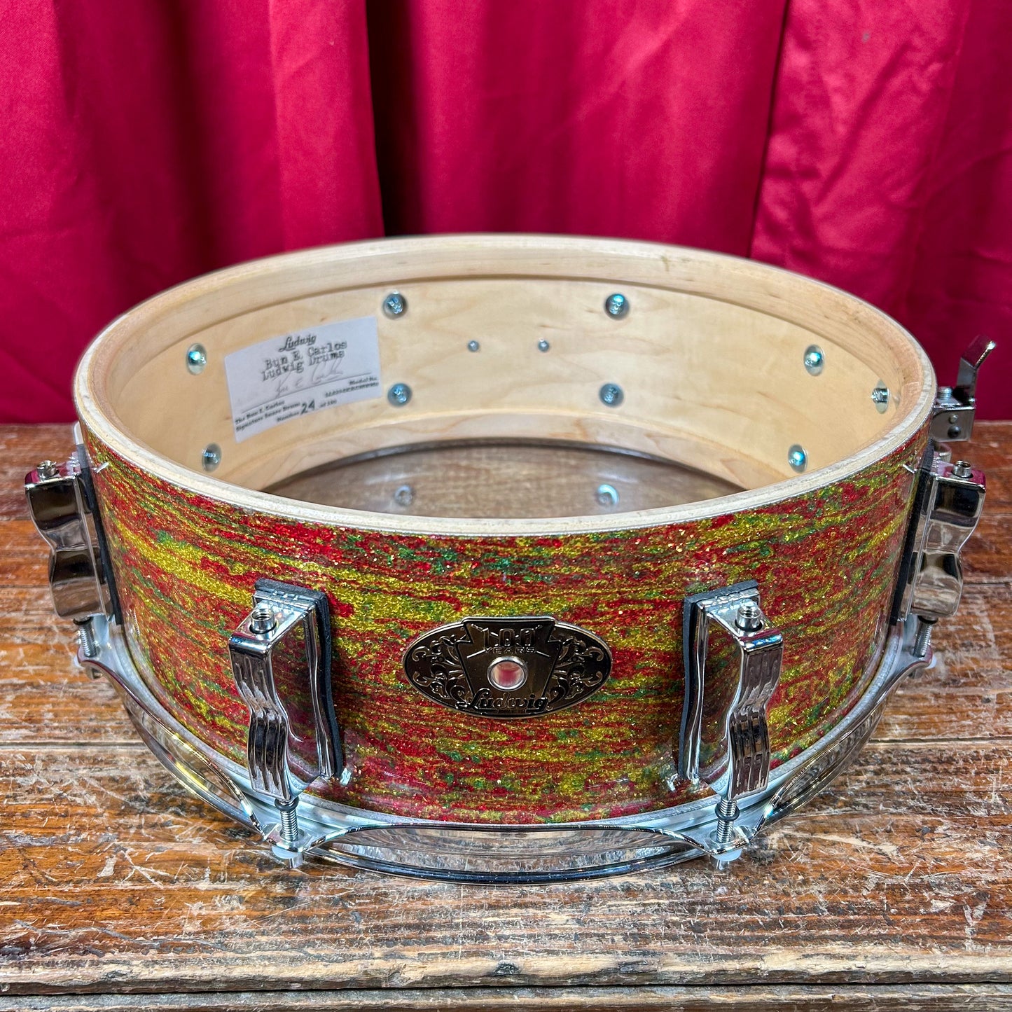 Ludwig Limited Edition Bun E. Carlos Snare Drum Citrus Mod #24 of 100