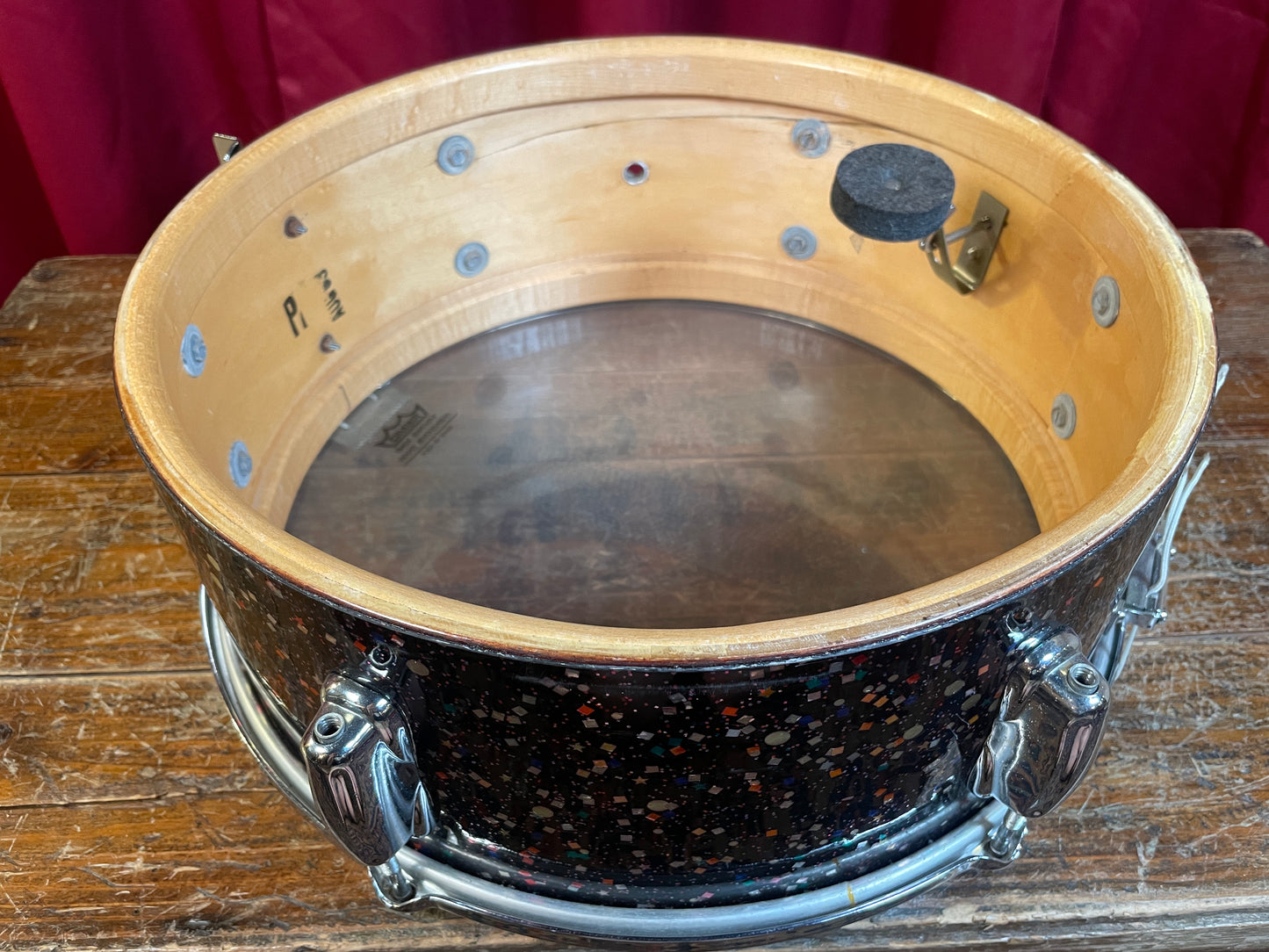 1963 Slingerland No. 161 Deluxe Student Model 5.5x14 Snare Drum Mardi Gras Pearl