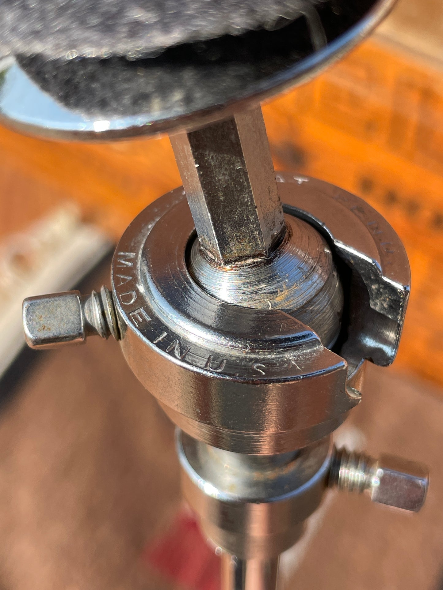 1960s Rogers No. 252R Knobby Telescoping L-Arm Cymbal Holder w/ Swiv-O-Matic Tilter