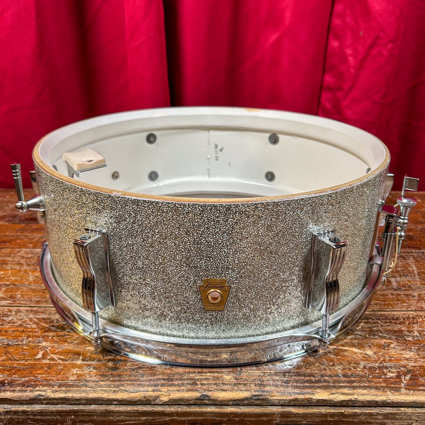 1960s Ludwig 5x14 Pioneer No. 491 Snare Drum Silver Sparkle