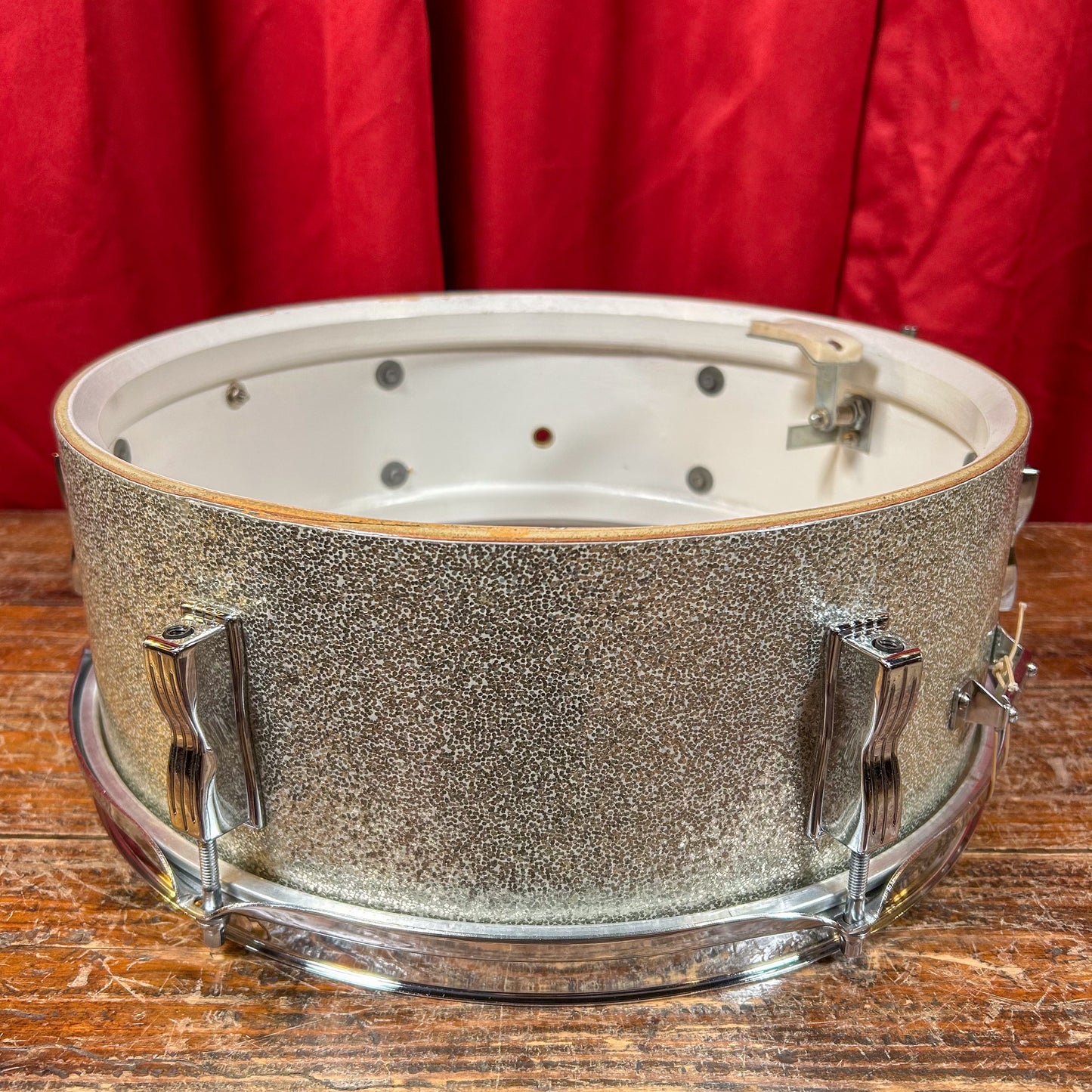 1960s Ludwig 5x14 Pioneer No. 491 Snare Drum Silver Sparkle