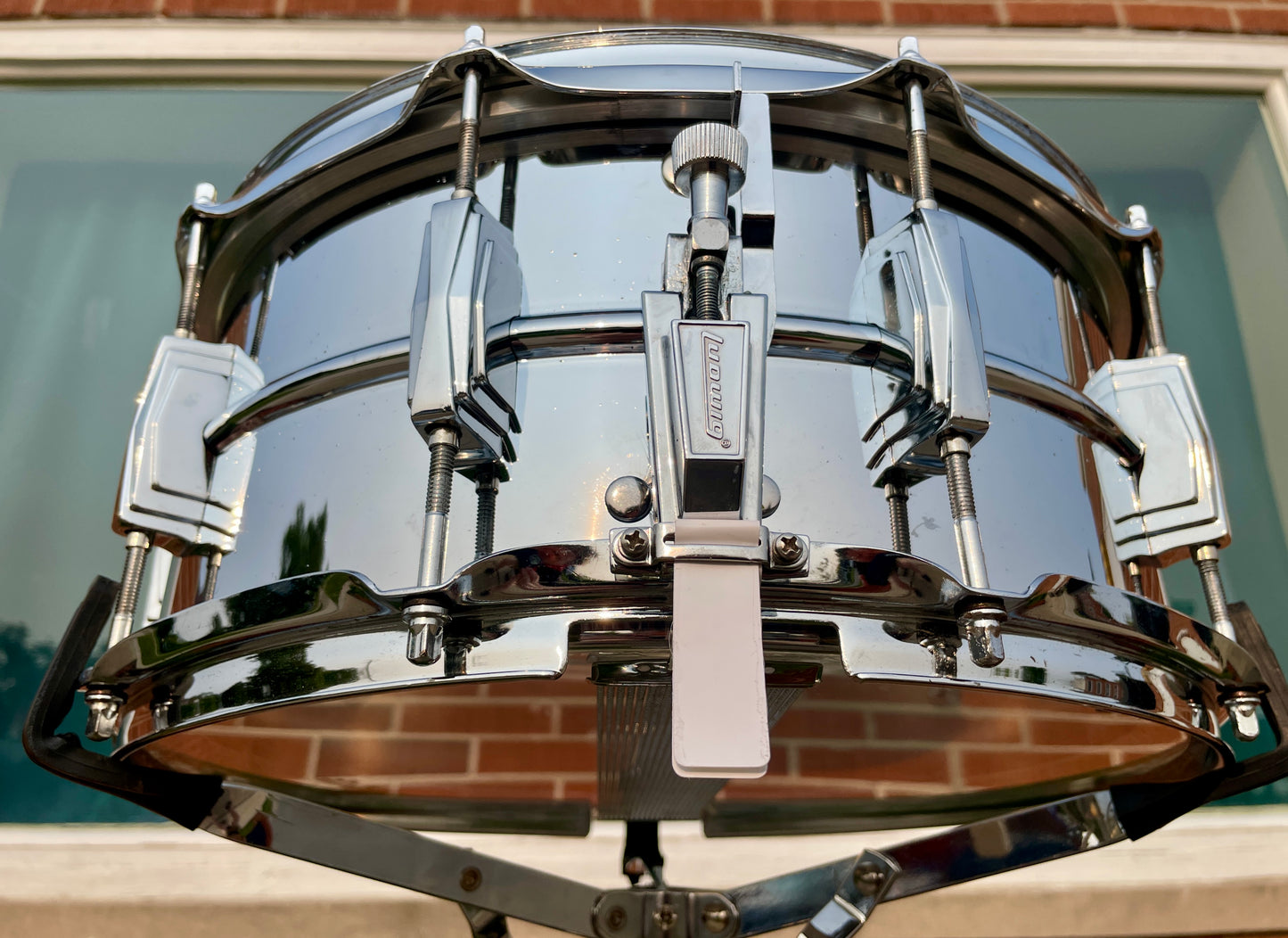 1980s Ludwig 6.5x14 Super Sensitive to Supraphonic Conversion Snare Drum Early Monroe