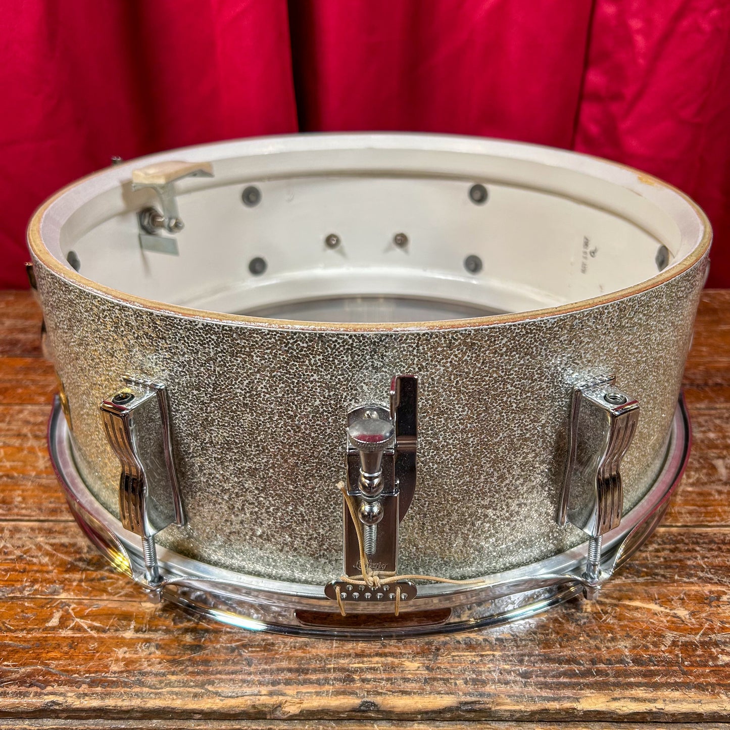 1960s Ludwig 5x14 Pioneer No. 491 Snare Drum Silver Sparkle