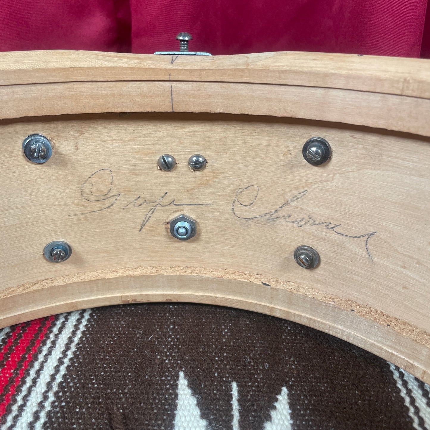 1950s Slingerland 5.5x14 No. 153 Super Gene Krupa Radio King Snare Drum White Marine Pearl