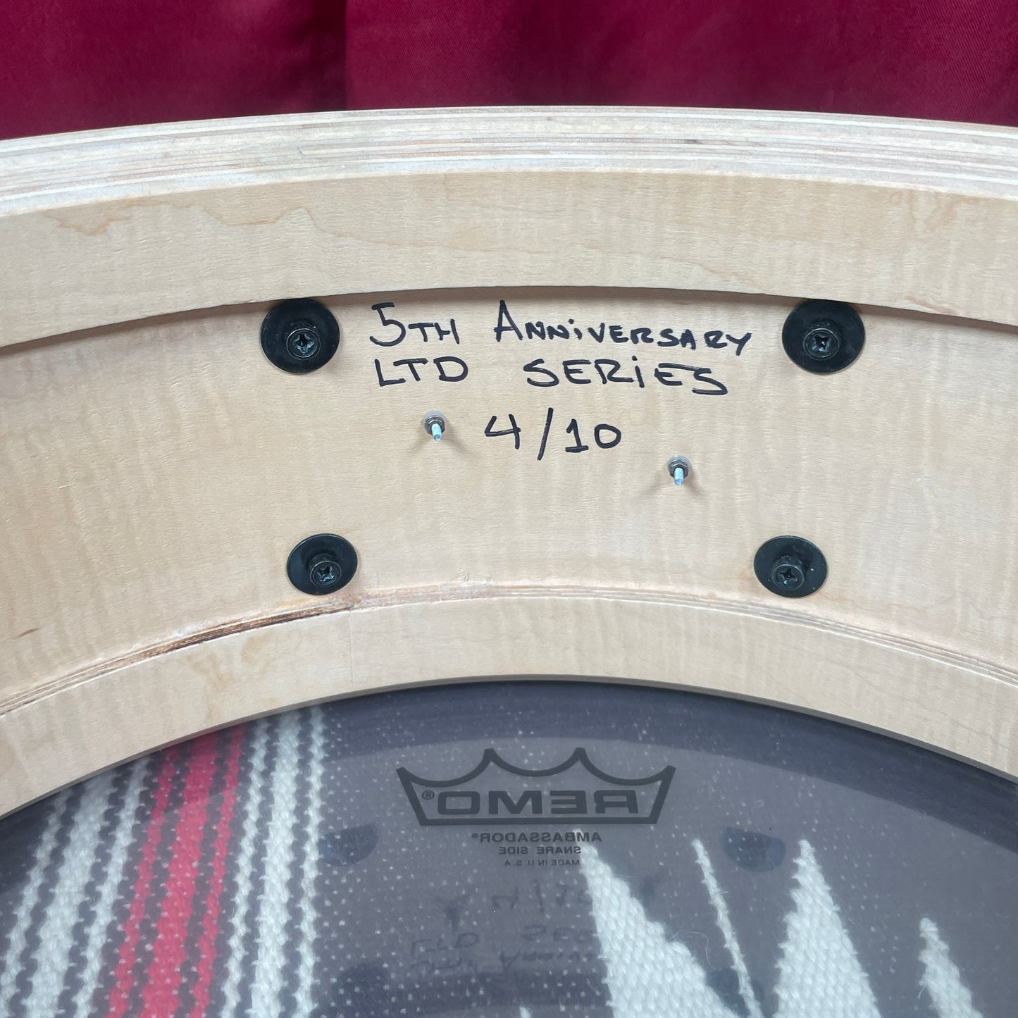 Maelo Drums 5th Anniversary Curly Maple 5.5x14 Snare Drum