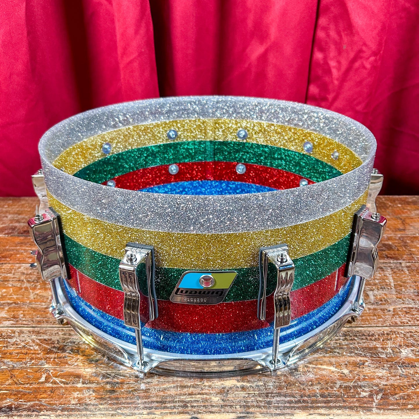 Ludwig 50th Anniversary 6.5x14 Salesman Sparkle Vistalite Snare Drum (1 of Only 50 Made)