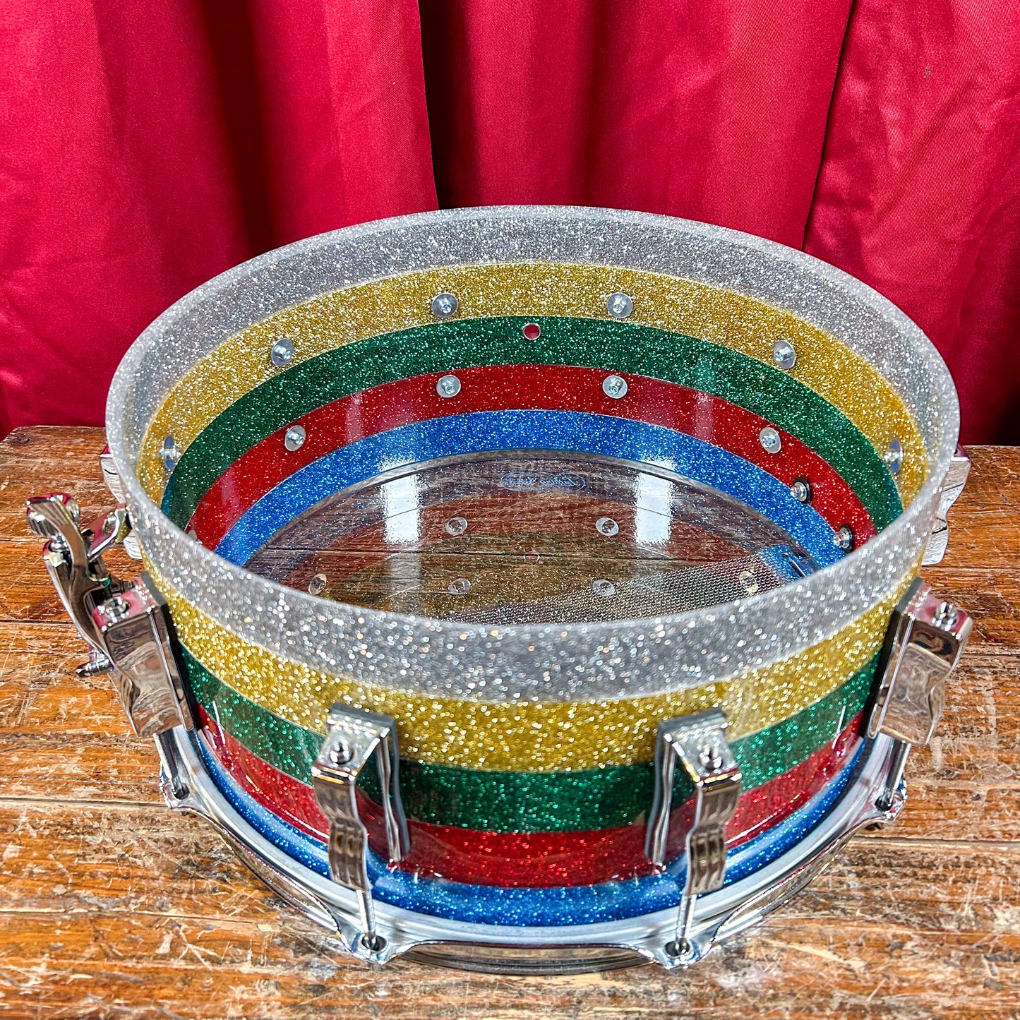 Ludwig 50th Anniversary 6.5x14 Salesman Sparkle Vistalite Snare Drum (1 of Only 50 Made)