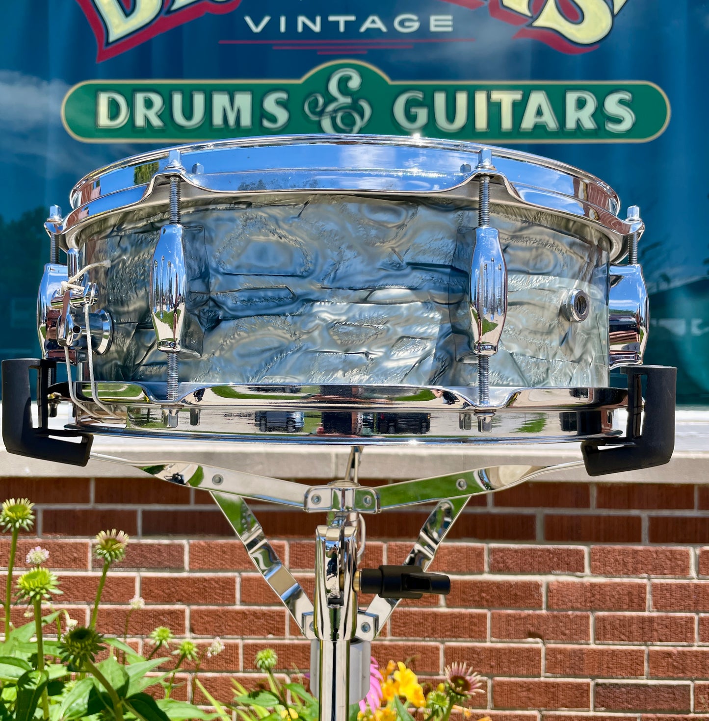 1960s Camco Oaklawn 5x14 Tuxedo Snare Drum Sky Blue Pearl 4 Ply