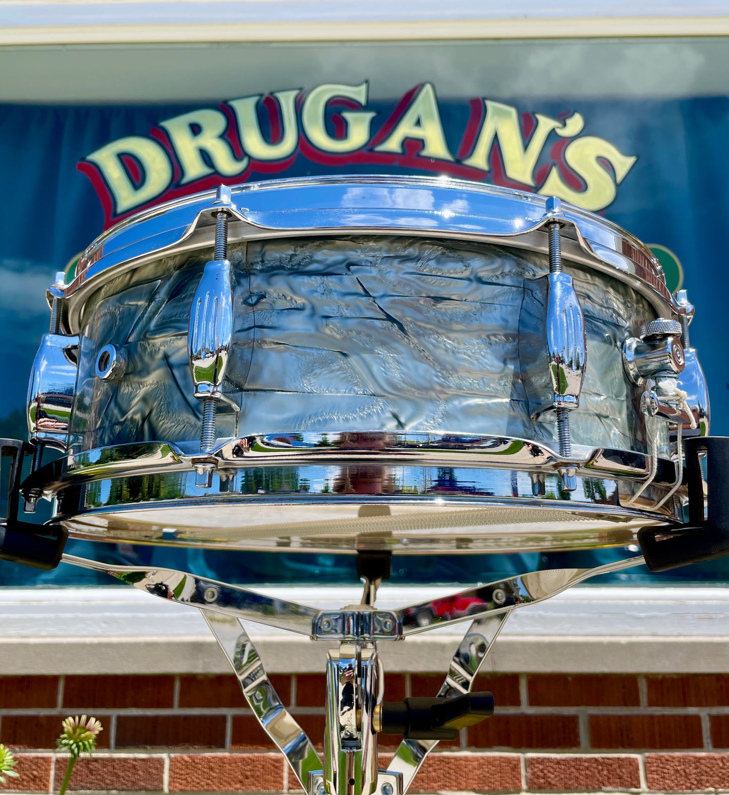 1960s Camco Oaklawn 5x14 Tuxedo Snare Drum Sky Blue Pearl 4 Ply