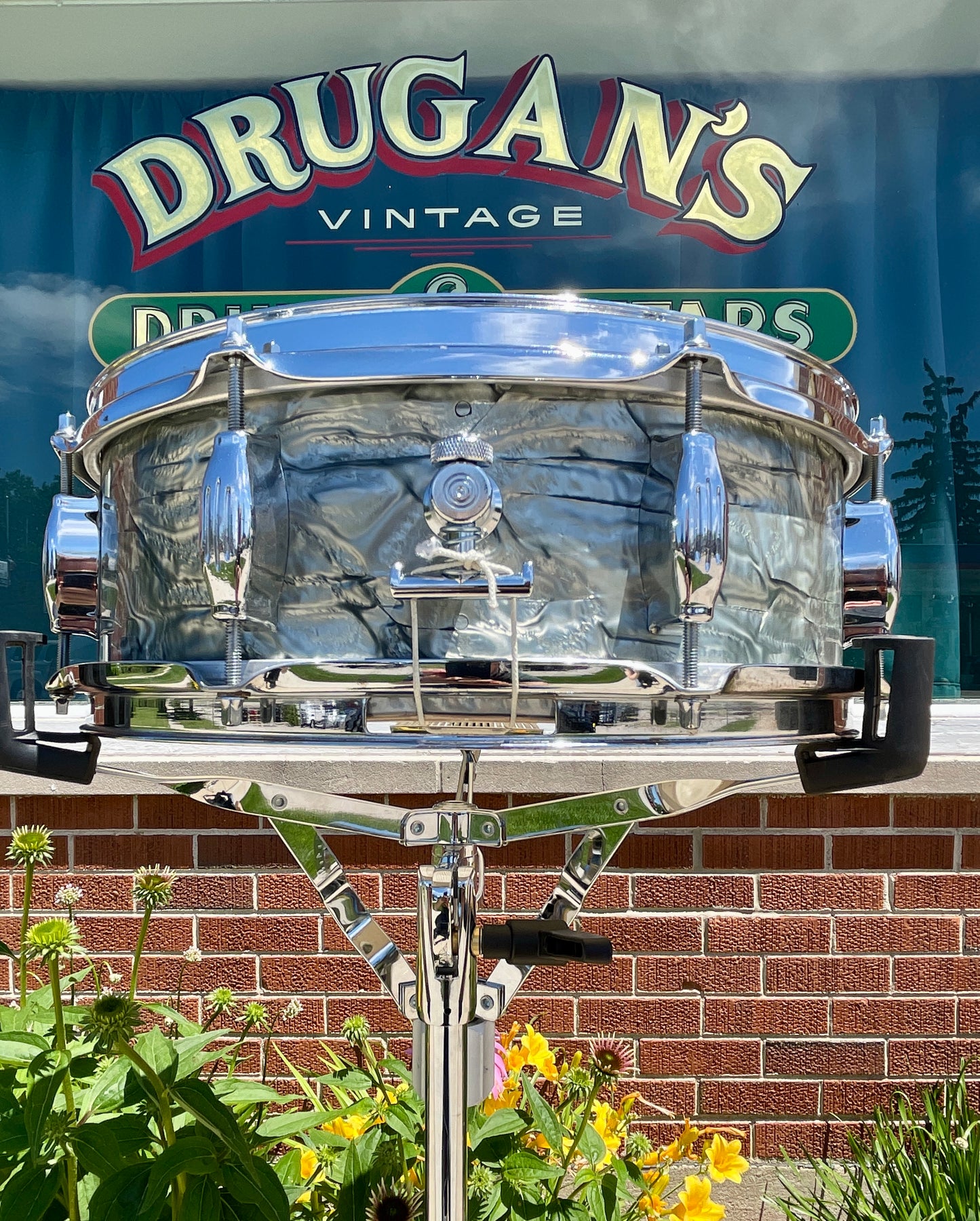 1960s Camco Oaklawn 5x14 Tuxedo Snare Drum Sky Blue Pearl 4 Ply