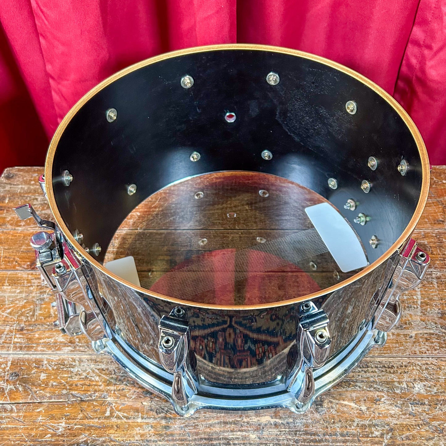 1980s Yamaha SD-098 Recording Custom 8x14 Snare Drum Piano Black MIJ