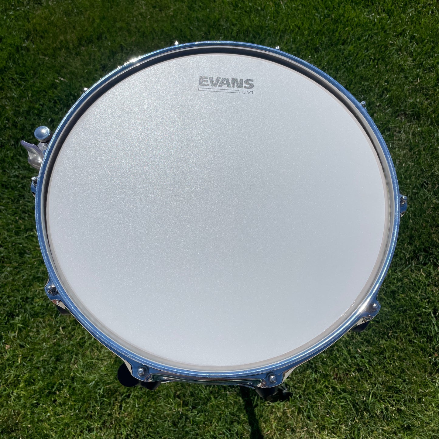 Bison Drum Company 5.5x14 Snare Drum Transparent Red Sparkle