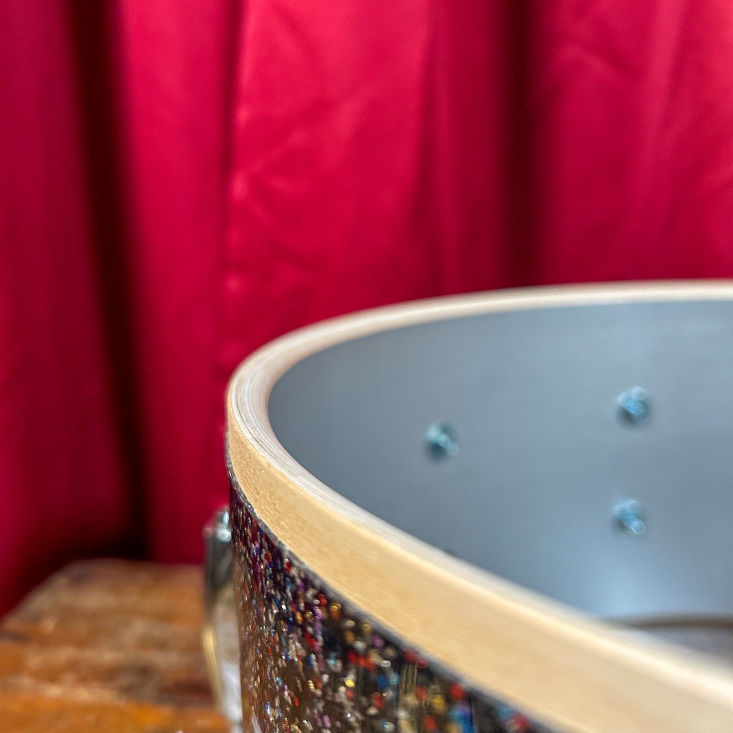 Gretsch 1 of 1 Renown Maple 6.5x14 Snare Drum Peacock Black Galaxy Sparkle