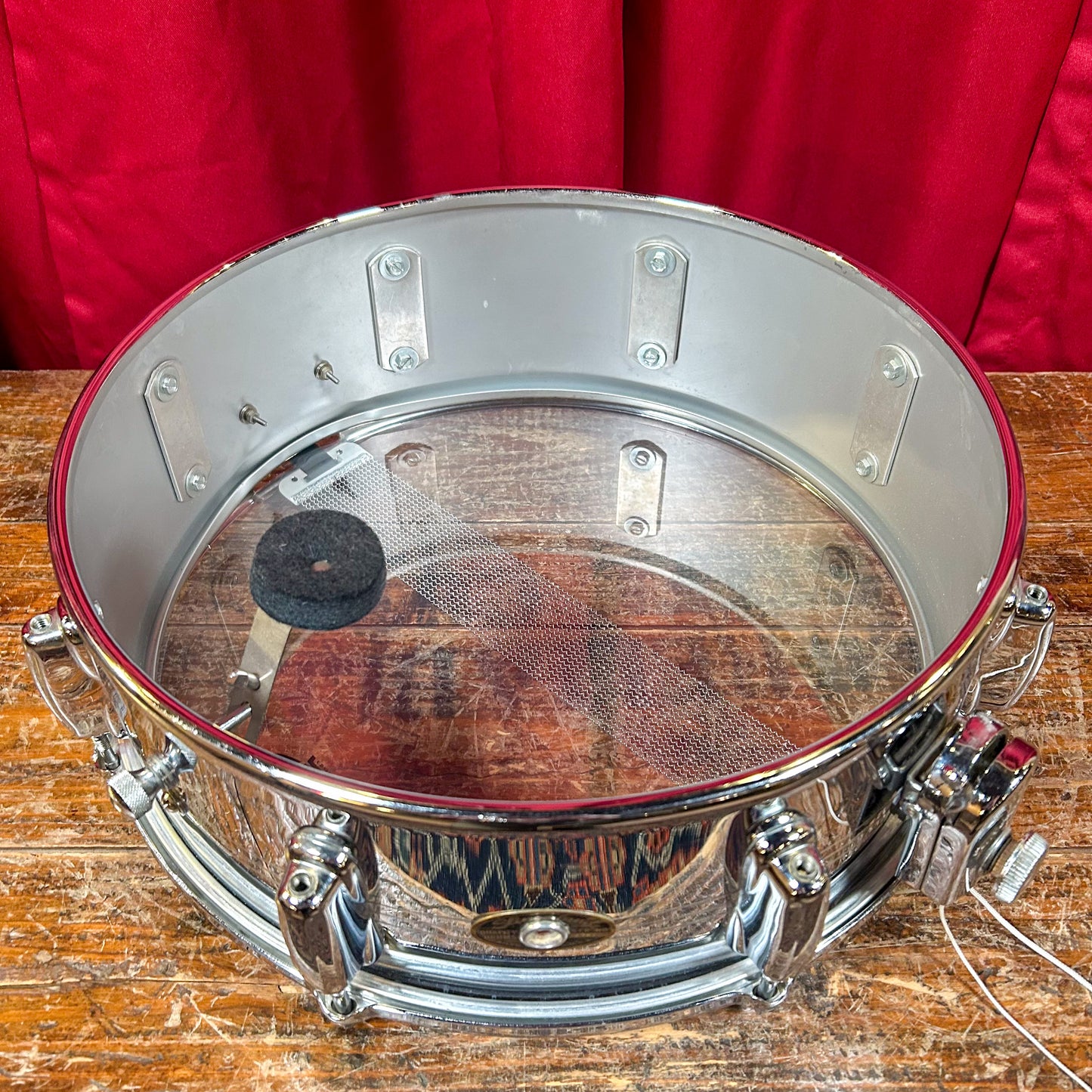 1960s Slingerland No. 130 Gene Krupa 5x14 Sound King Chrome Over Brass Snare Drum w/ Zoomatic Strainer