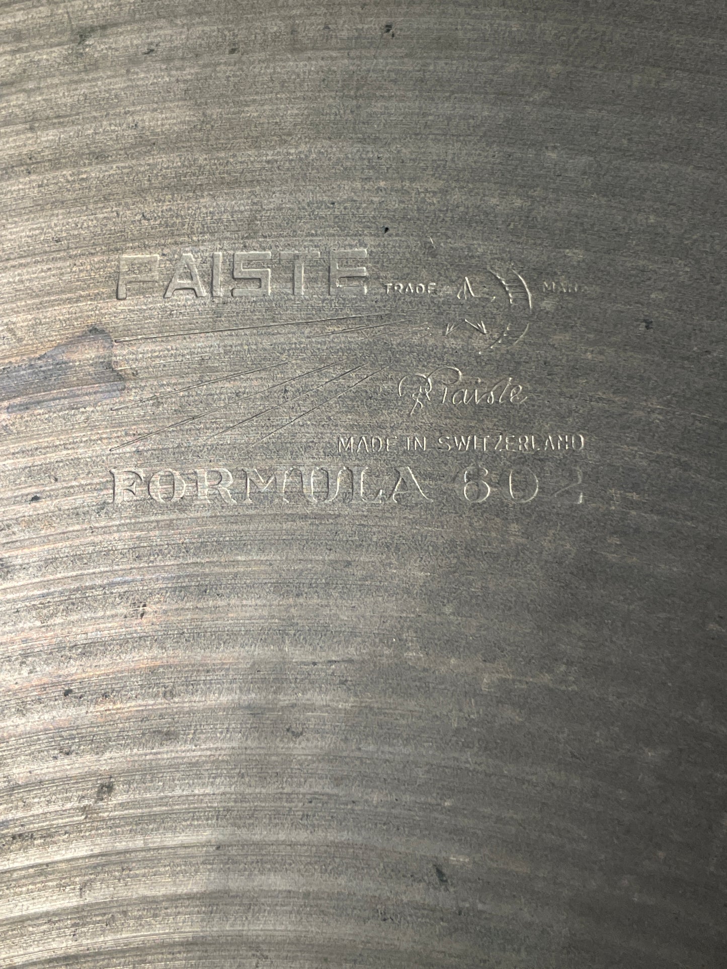 20" Paiste Formula 602 Pre-Serial 1960s Ride Cymbal 2374g *Video Demo*