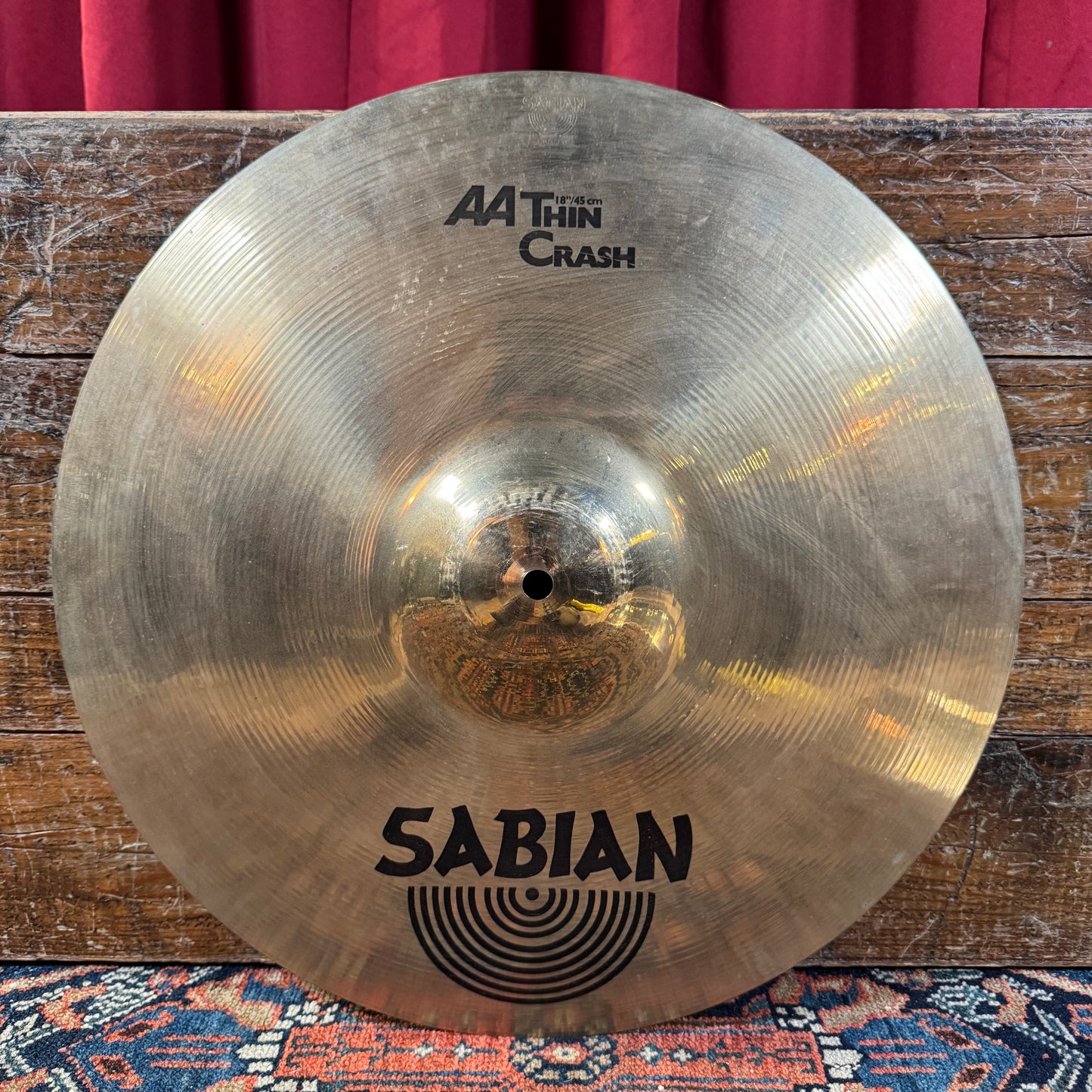 18" Sabian AA Thin Crash Cymbal 1392g Brilliant *Video Demo*