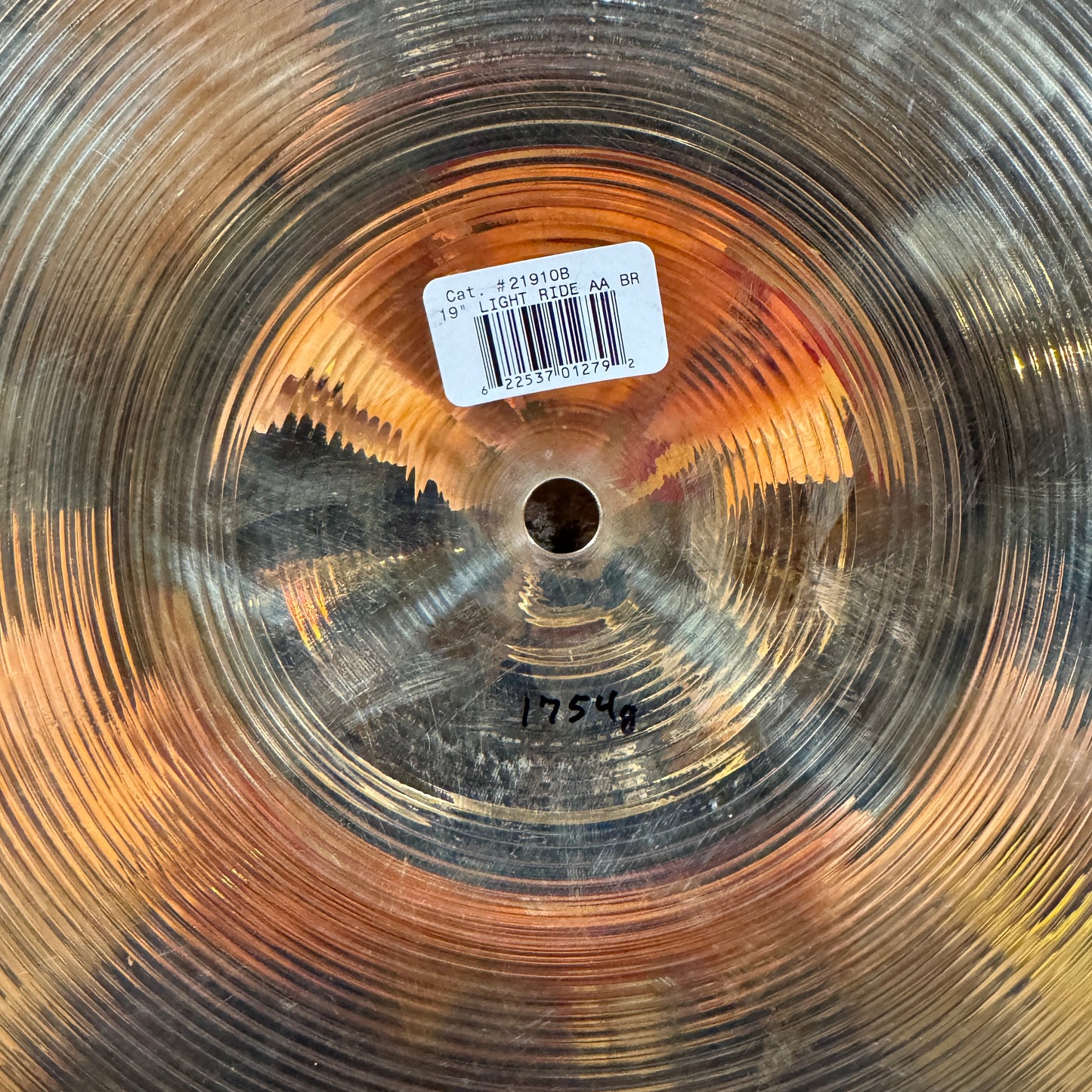 19" Sabian AA Light Ride Cymbal 1754g *Video Demo*