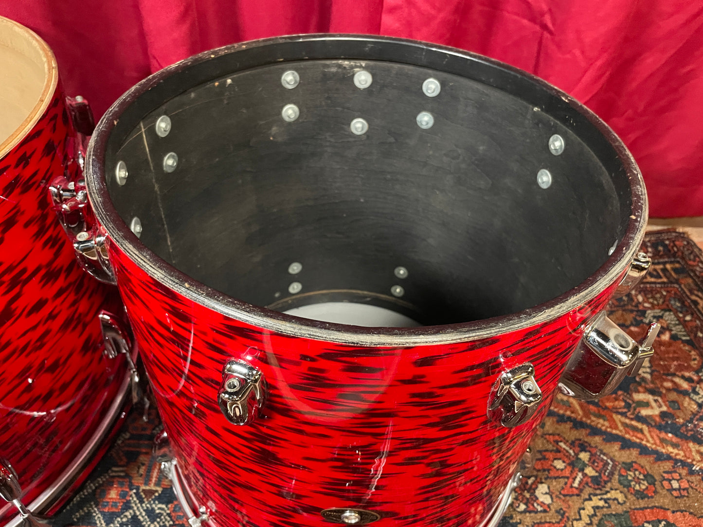 1960s Slingerland Drum Set Red Tiger Modern Solo Outfit 22/12/13/16