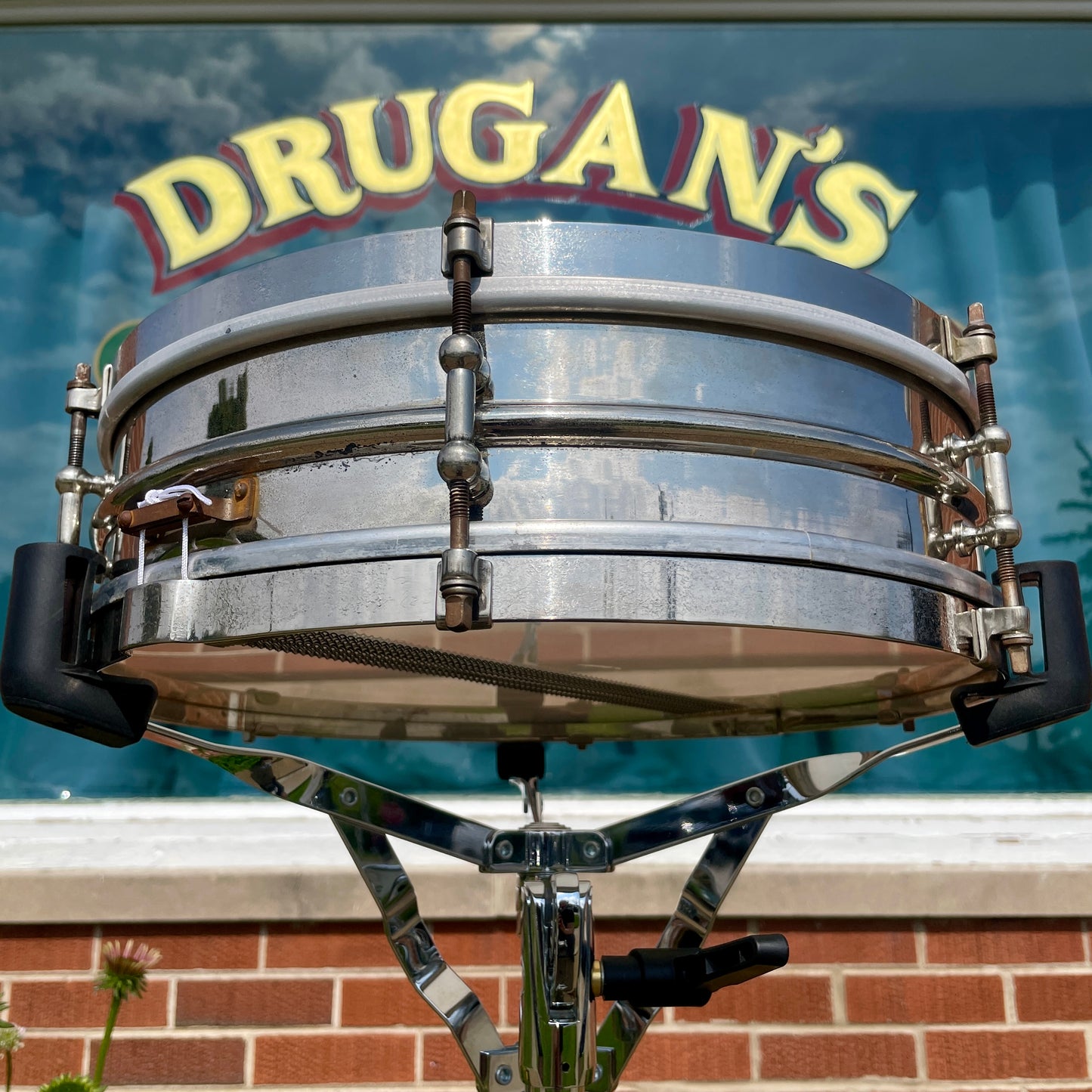 1920s Ludwig 4x14 Dance Model Universal 2-Pc Nickel Over Brass Shell Snare Drum