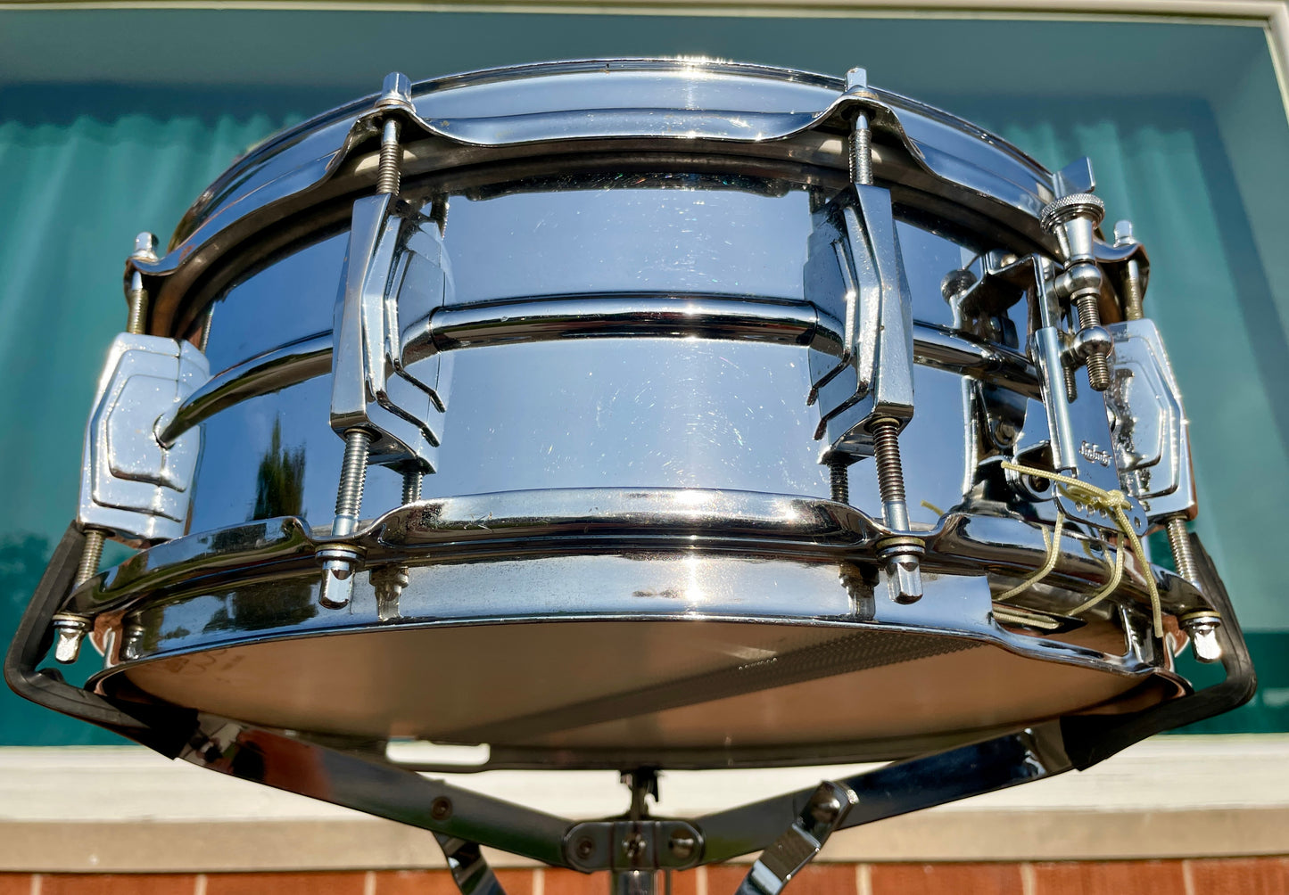 Early 1960s Ludwig 5x14 Supraphonic No. 400 Brass Shell Snare Drum Pre-Serial