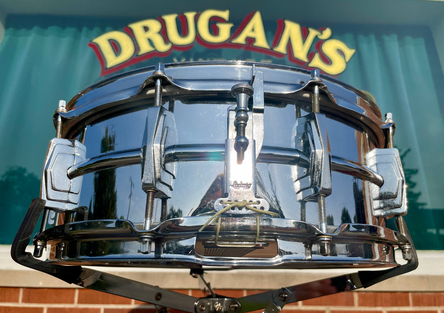 Early 1960s Ludwig 5x14 Supraphonic No. 400 Brass Shell Snare Drum Pre-Serial