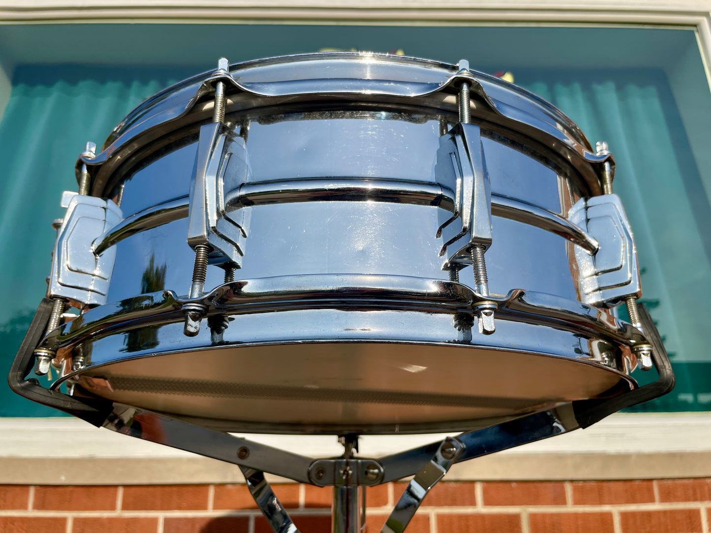 Early 1960s Ludwig 5x14 Supraphonic No. 400 Brass Shell Snare Drum Pre-Serial