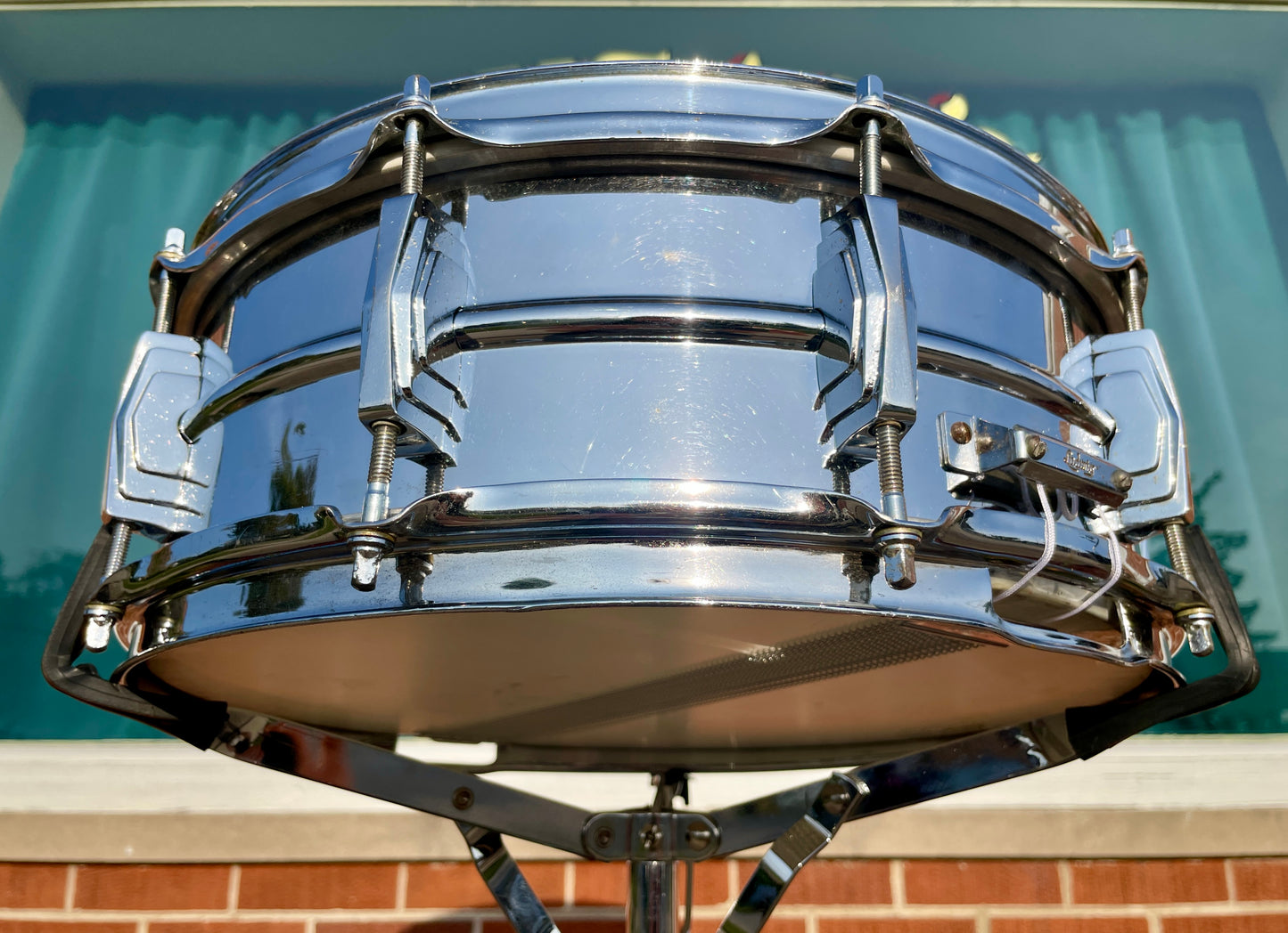 Early 1960s Ludwig 5x14 Supraphonic No. 400 Brass Shell Snare Drum Pre-Serial