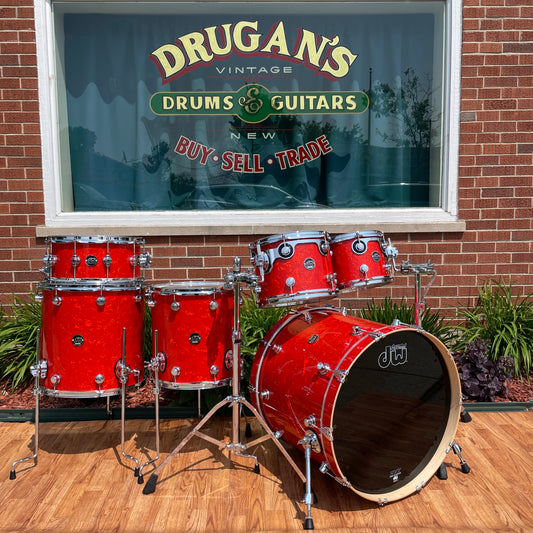 DW Performance Series USA Drum Set Tangerine Marine 22/10/12/14/16 w/ 6.5x14 Snare Drum Workshop