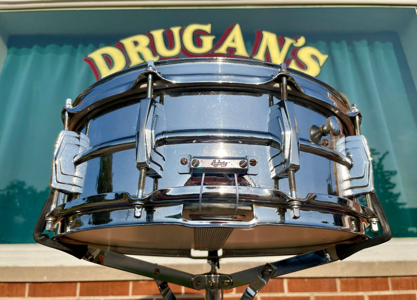 Early 1960s Ludwig 5x14 Supraphonic No. 400 Brass Shell Snare Drum Pre-Serial