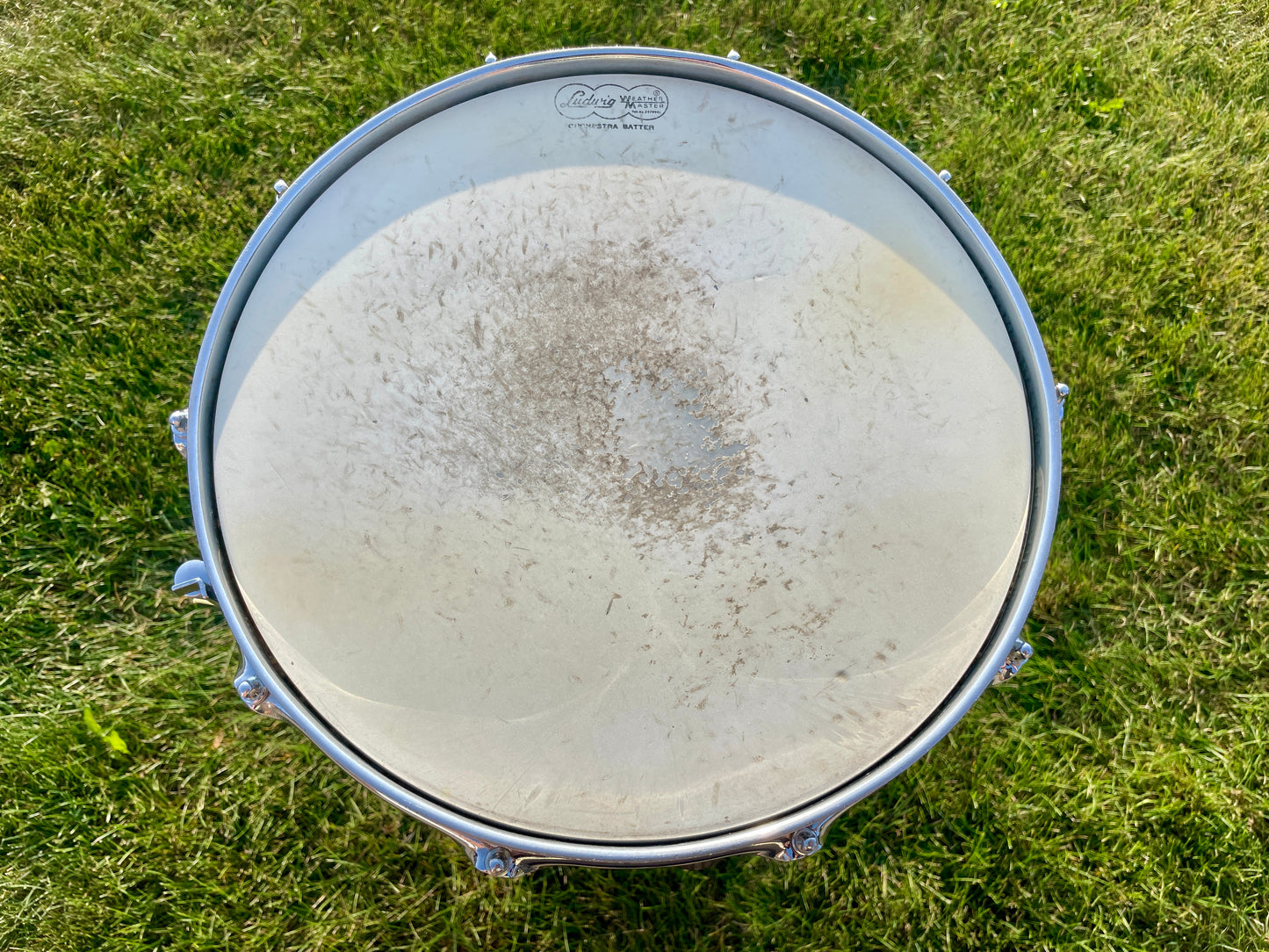 Early 1960s Ludwig 5x14 Supraphonic No. 400 Brass Shell Snare Drum Pre-Serial