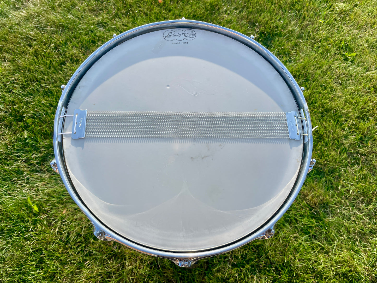 Early 1960s Ludwig 5x14 Supraphonic No. 400 Brass Shell Snare Drum Pre-Serial