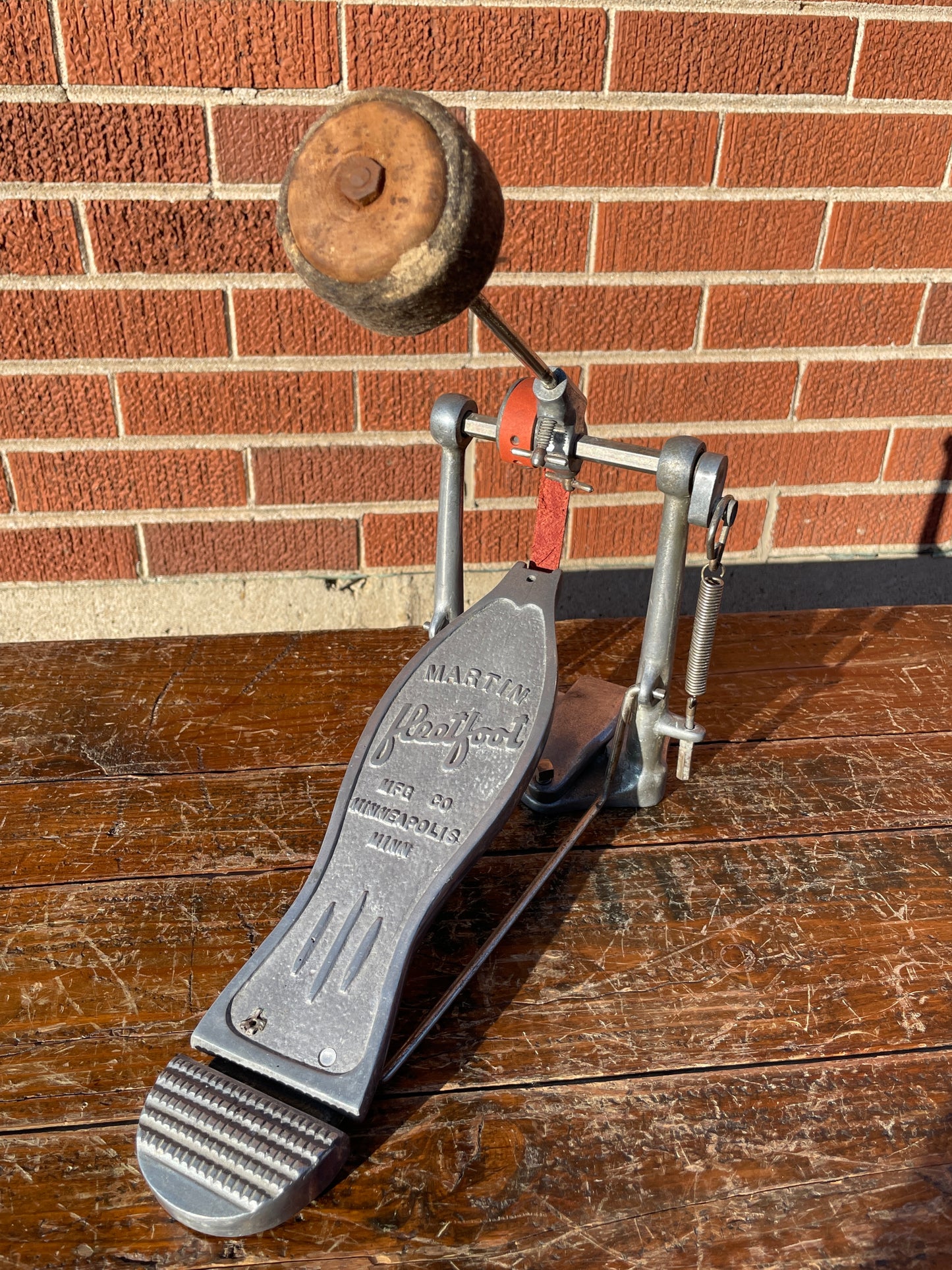 gretsch bass drum pedal Vintage Martin Fleetfoot (Gretsch/Camco Predecessor) Bass Drum Pedal 1 – Drugan's Drums & Guitars