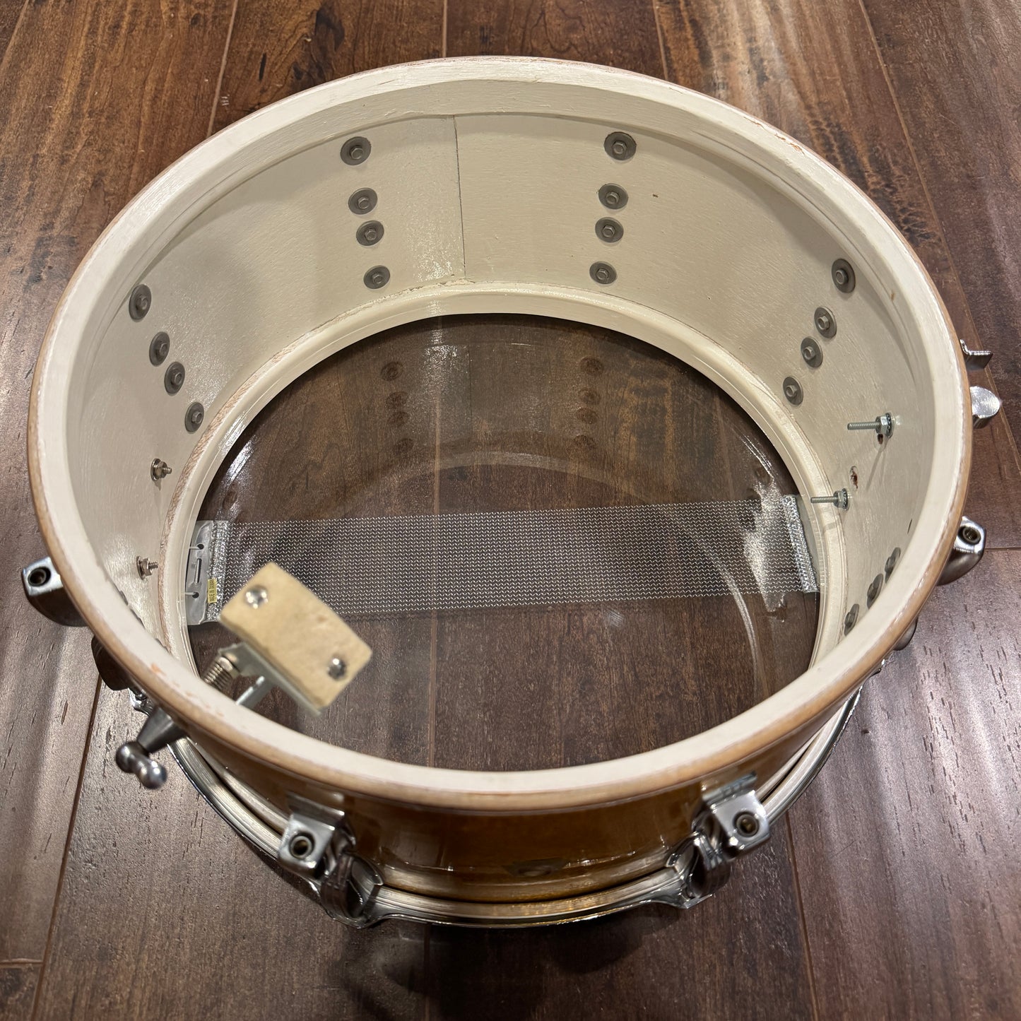 1960s Ludwig 6.5x14 Symphonic Model Snare Drum No. 902P Gold Sparkle