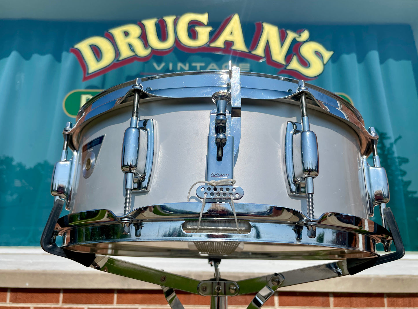 1970s Ludwig 5x14 S-102 Standard Snare Drum Acrolite Finish