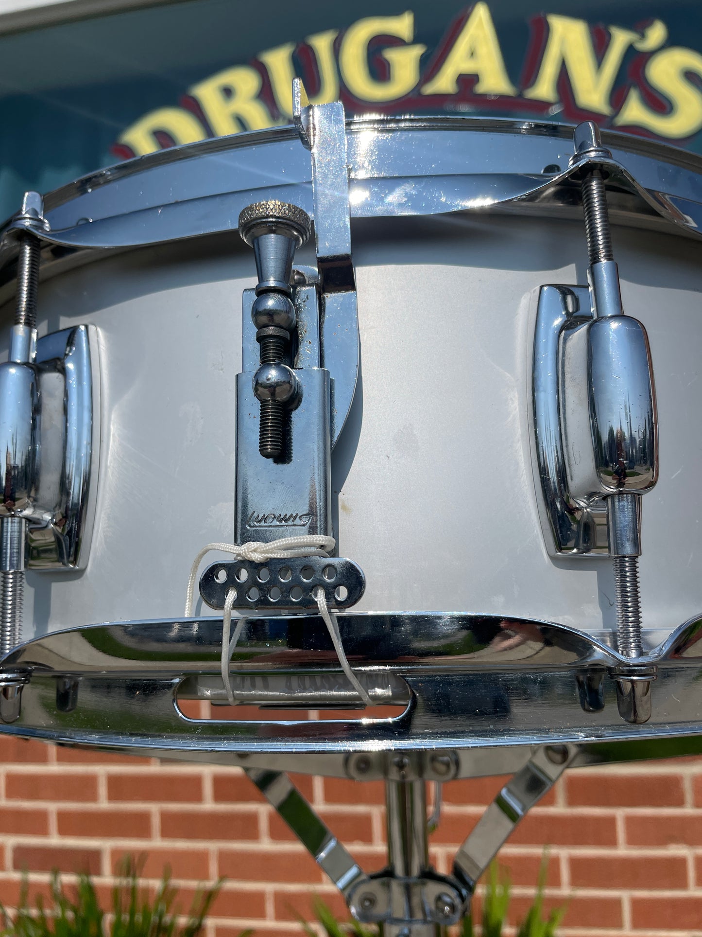 1970s Ludwig 5x14 S-102 Standard Snare Drum Acrolite Finish