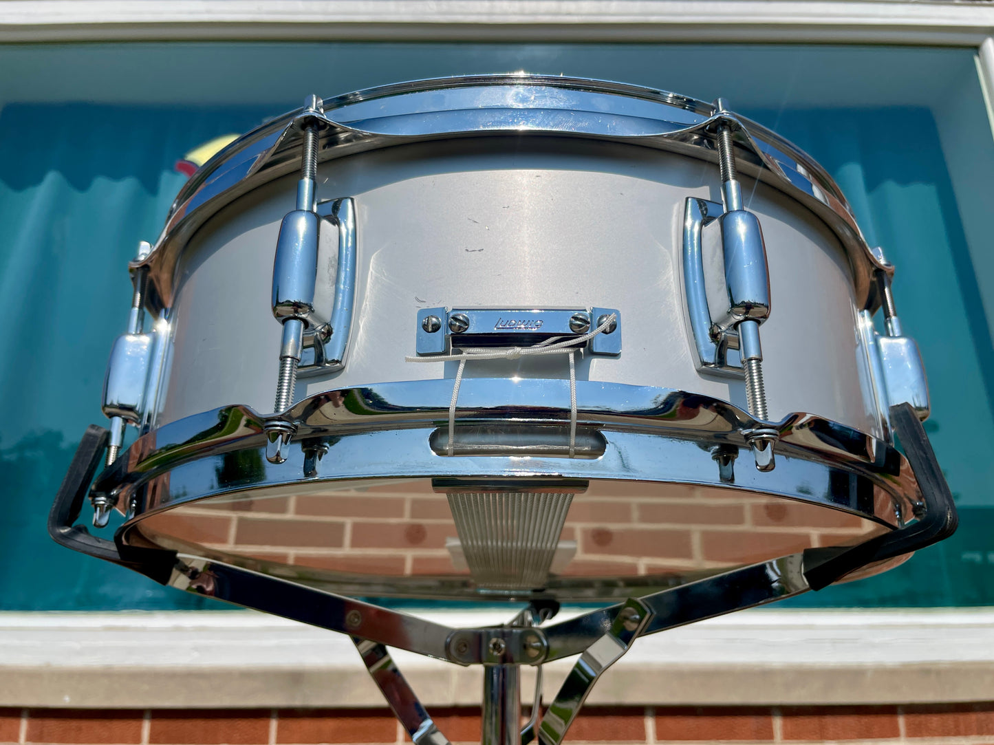 1970s Ludwig 5x14 S-102 Standard Snare Drum Acrolite Finish
