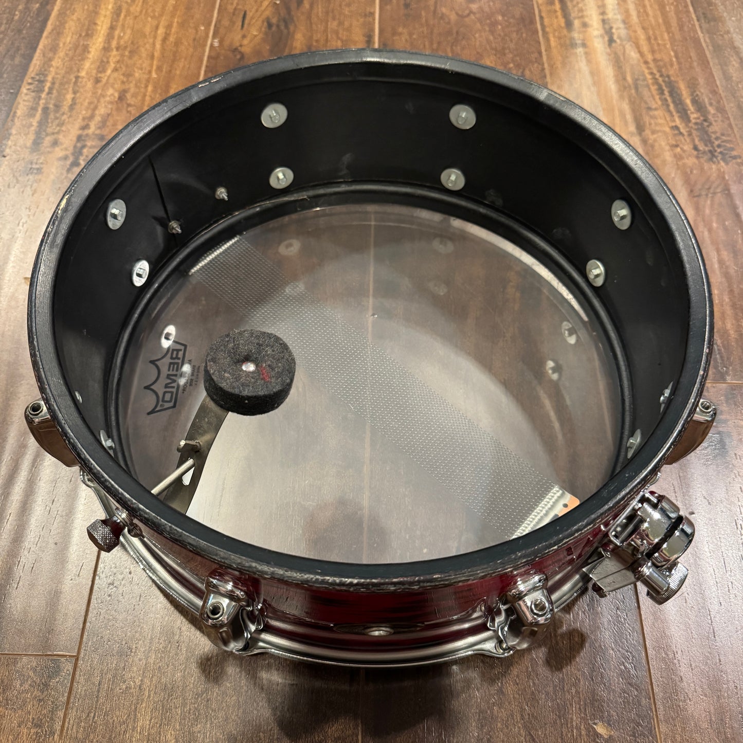 1960s Slingerland Buddy Rich Artist Model 5.5x14 Snare Drum Red Tiger Pearl 8-Lug
